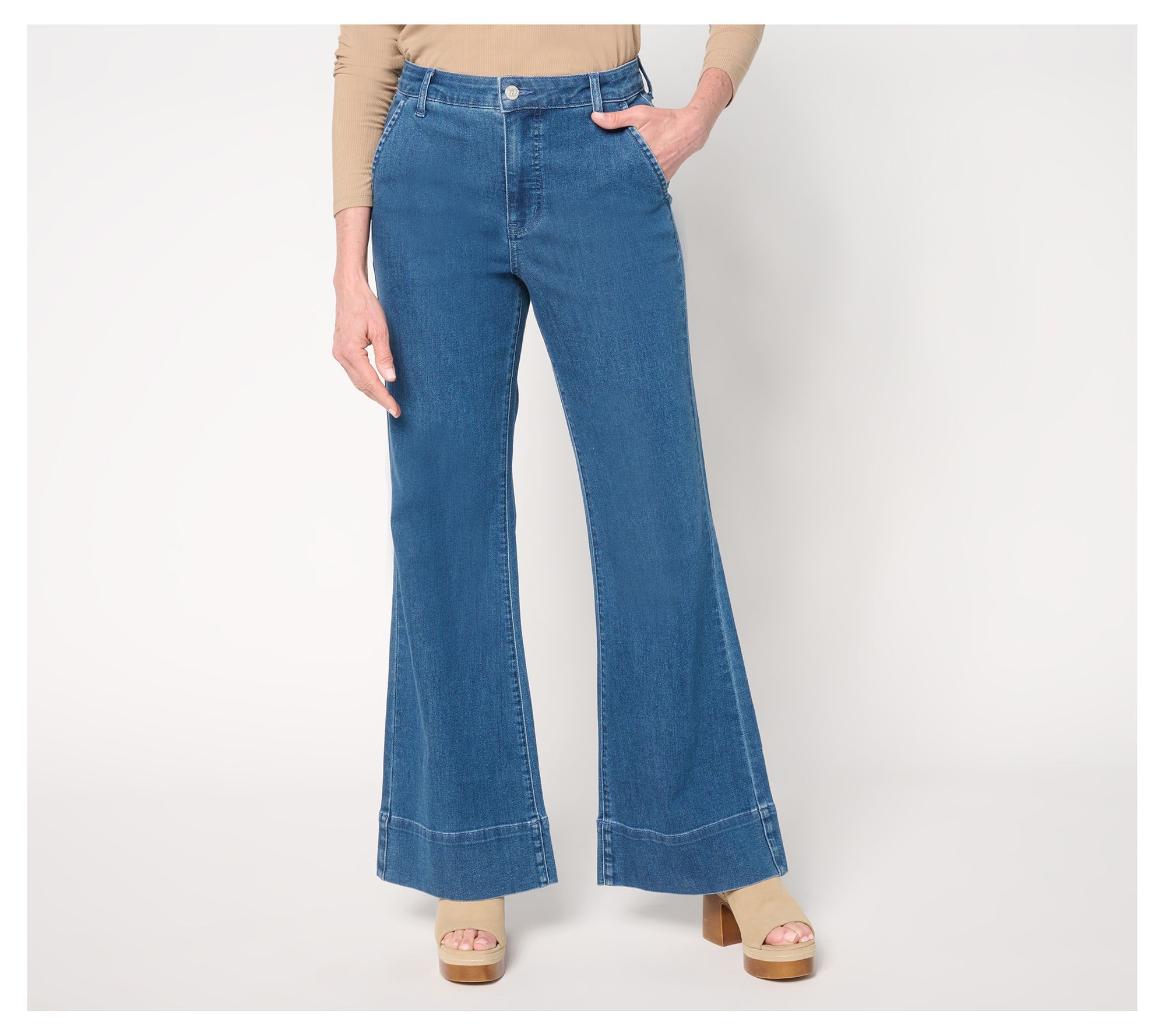 Me by Jennie Garth Regular Indigo Full Length Flare Jeans