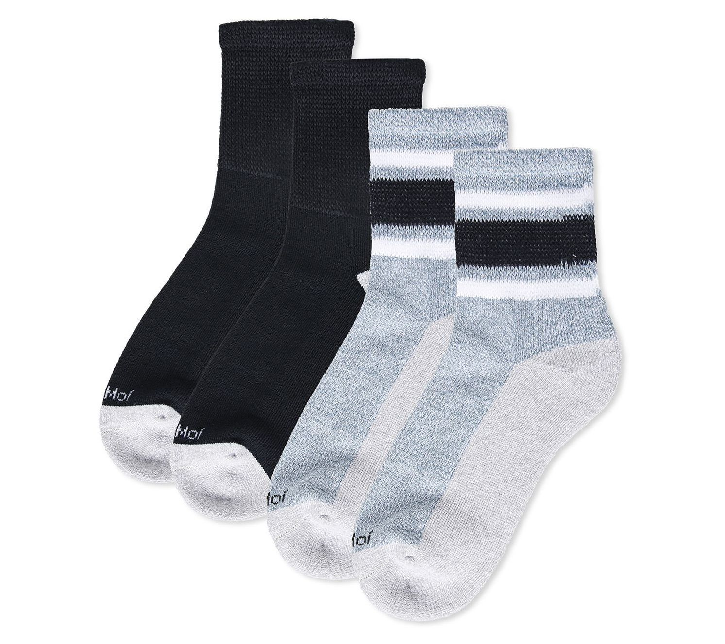Memoi Unisex Half Cushion Quarter Sock Set - 2Pair