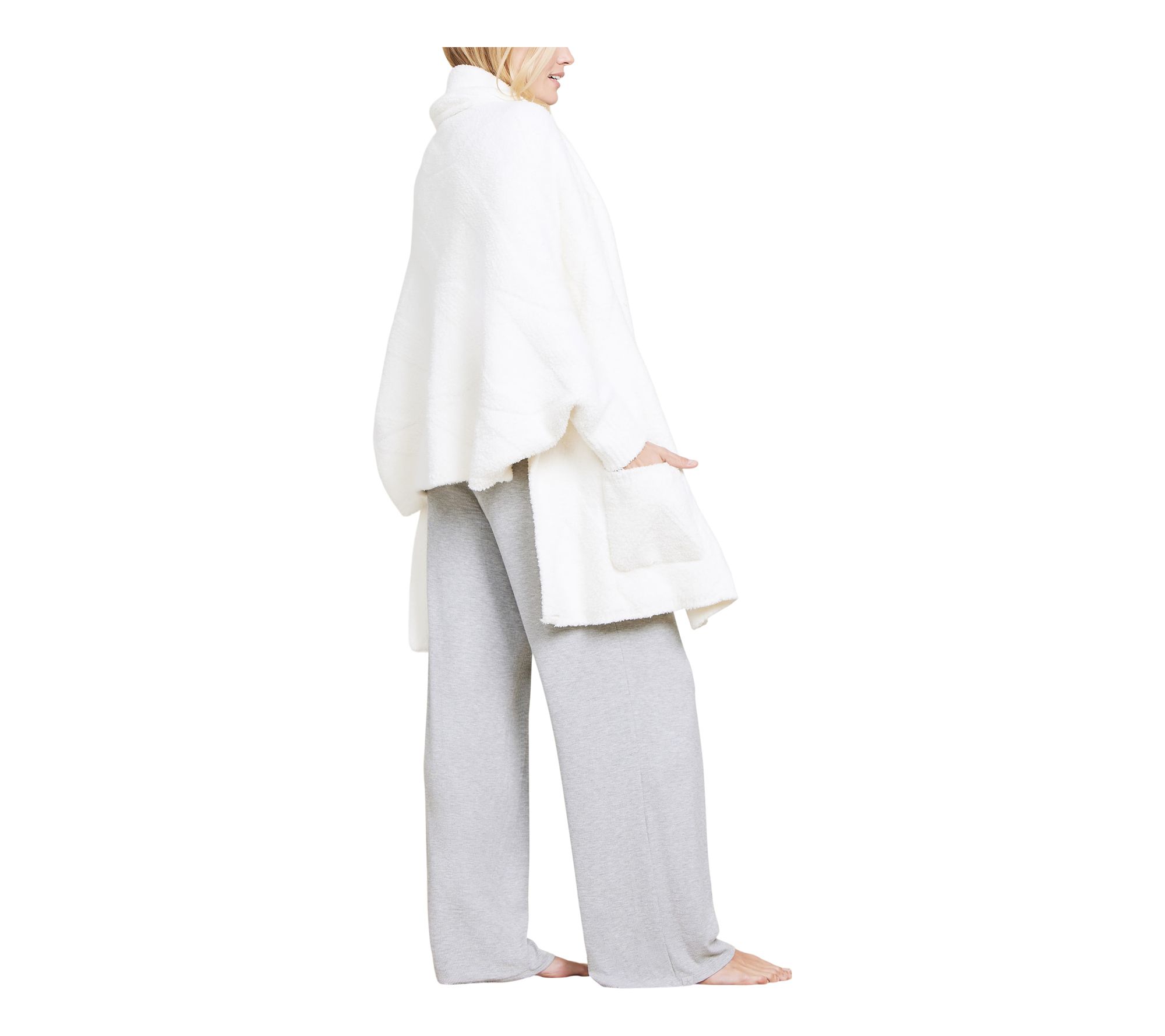 Barefoot Dreams CozyChic Cable Weave Blanket Wrap