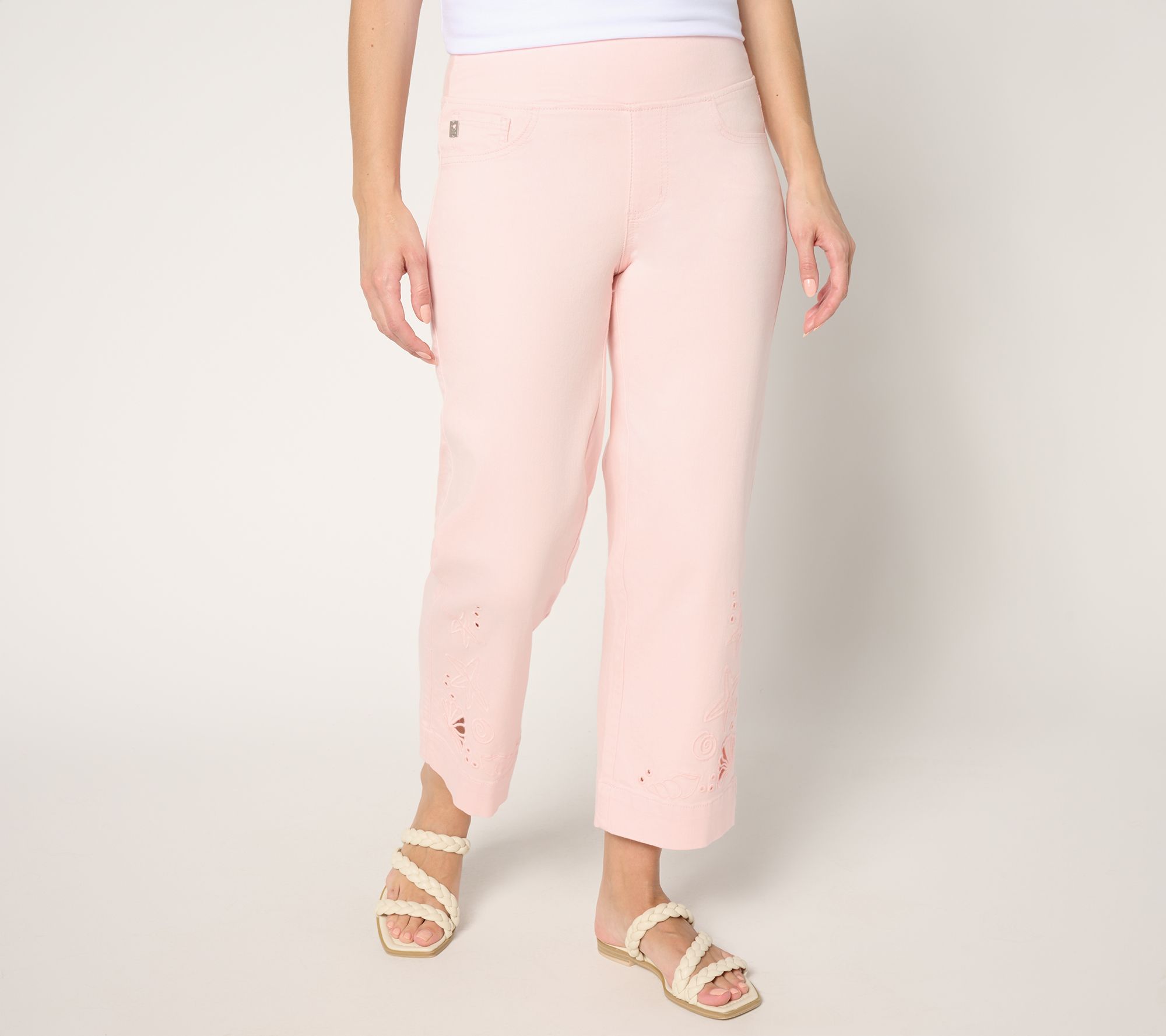 Belle by Kim Gravel Regular TripleLuxe Twill Sealife Eyelet Crop