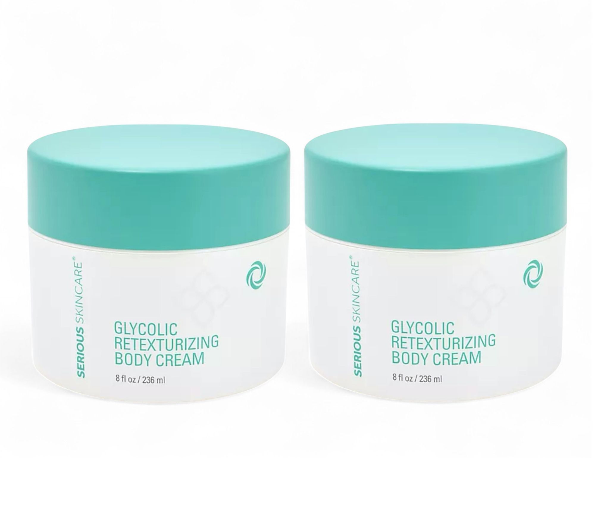 SERIOUS SKINCARE Glycolic Retexturing Body Cream 8oz Twin Pack