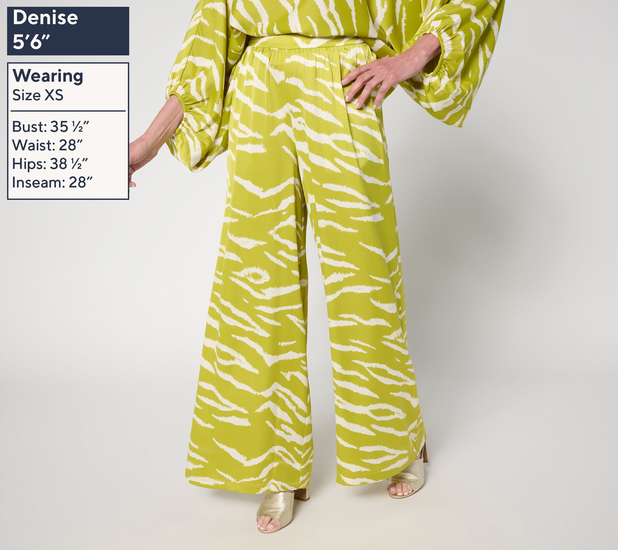 Carla Rockmore Collection Regular Wide Leg Pull-On Satin