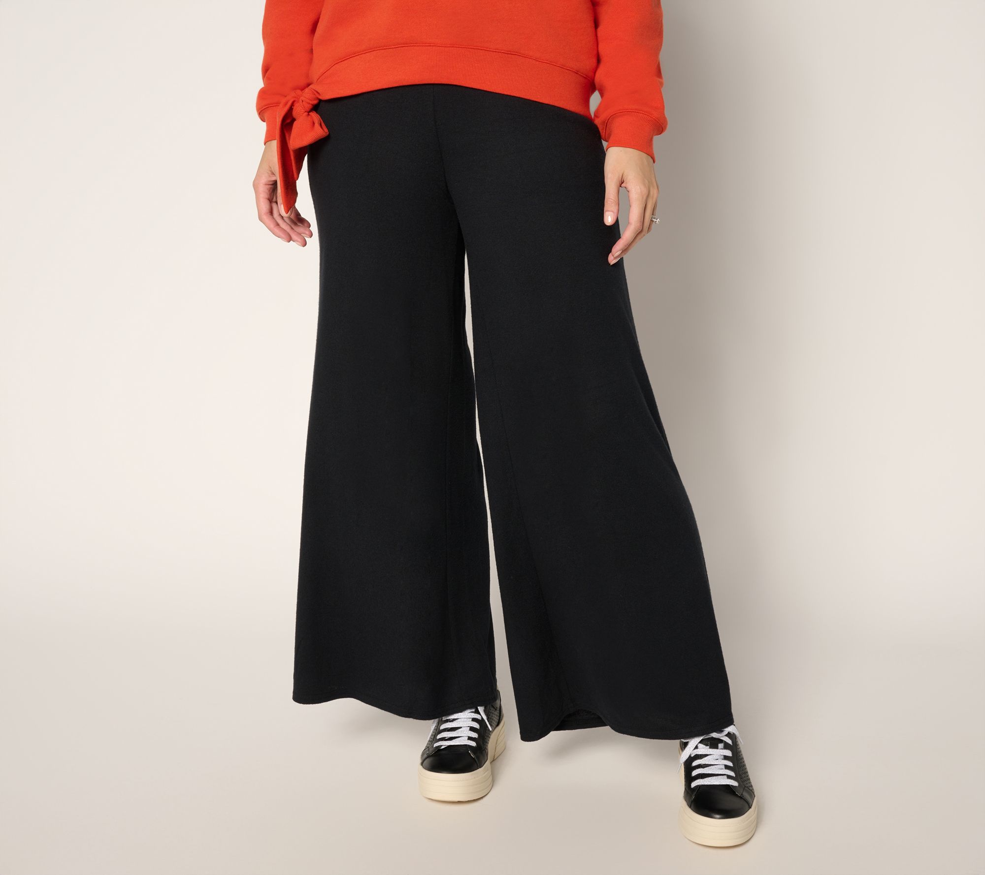 Peace Love World Comfy Petite Wide Leg Pull-On Pants