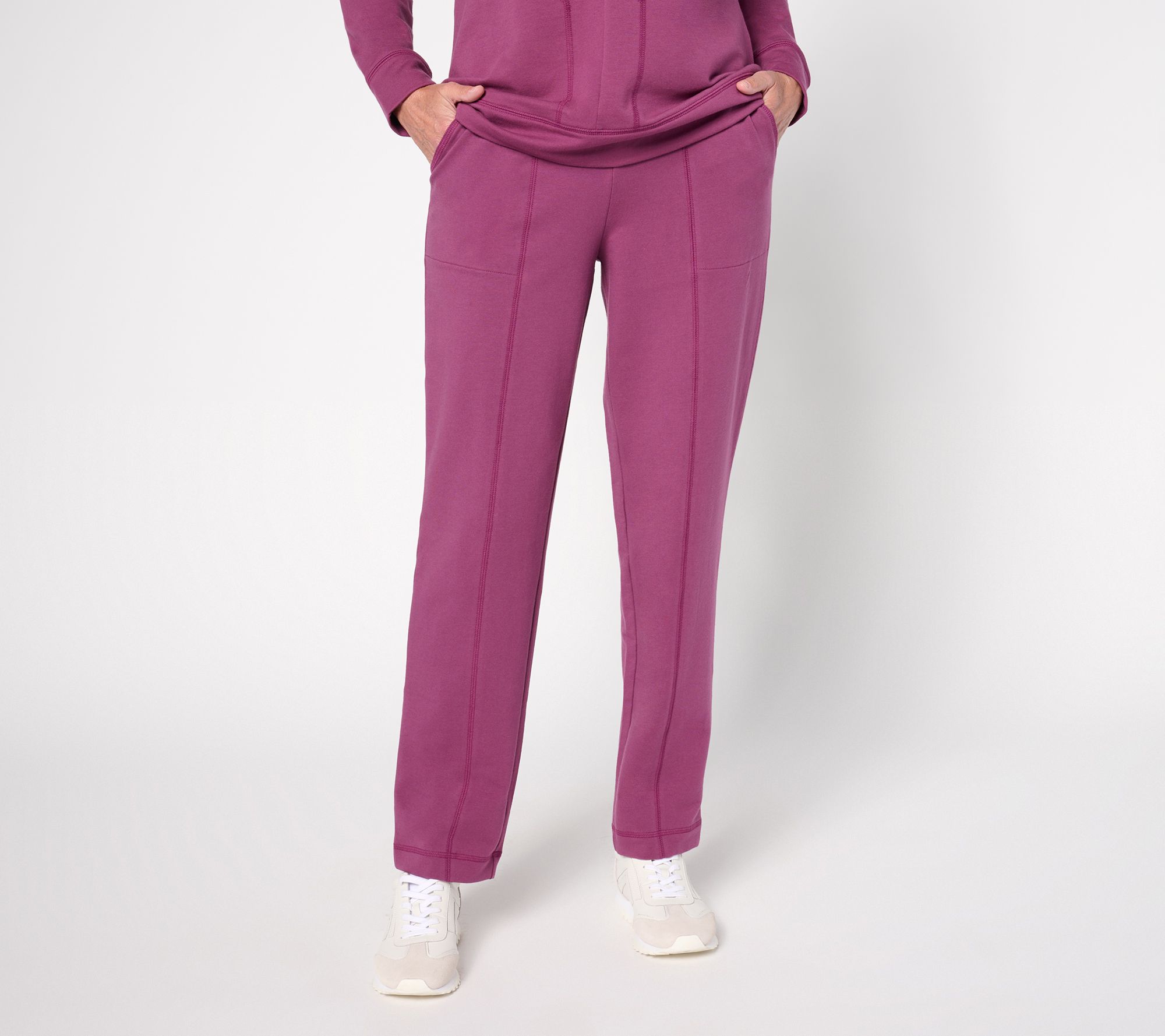 "As Is" Denim & Co. Active Tall French Terry Straight Leg Pant