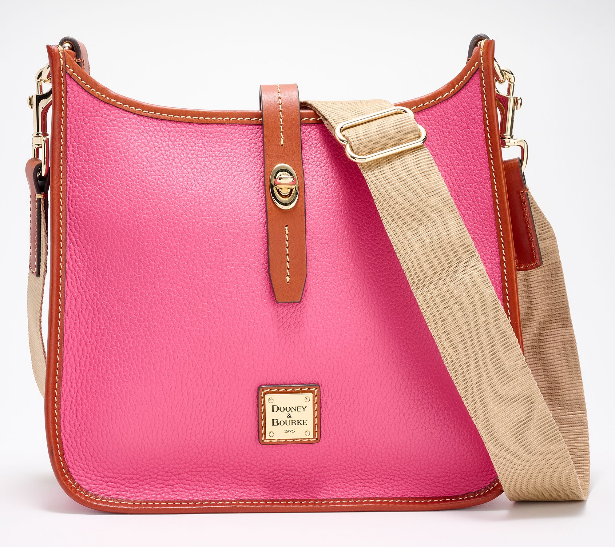 "As Is" Dooney & Bourke Pebble Leather Turnlock Messenger Bag