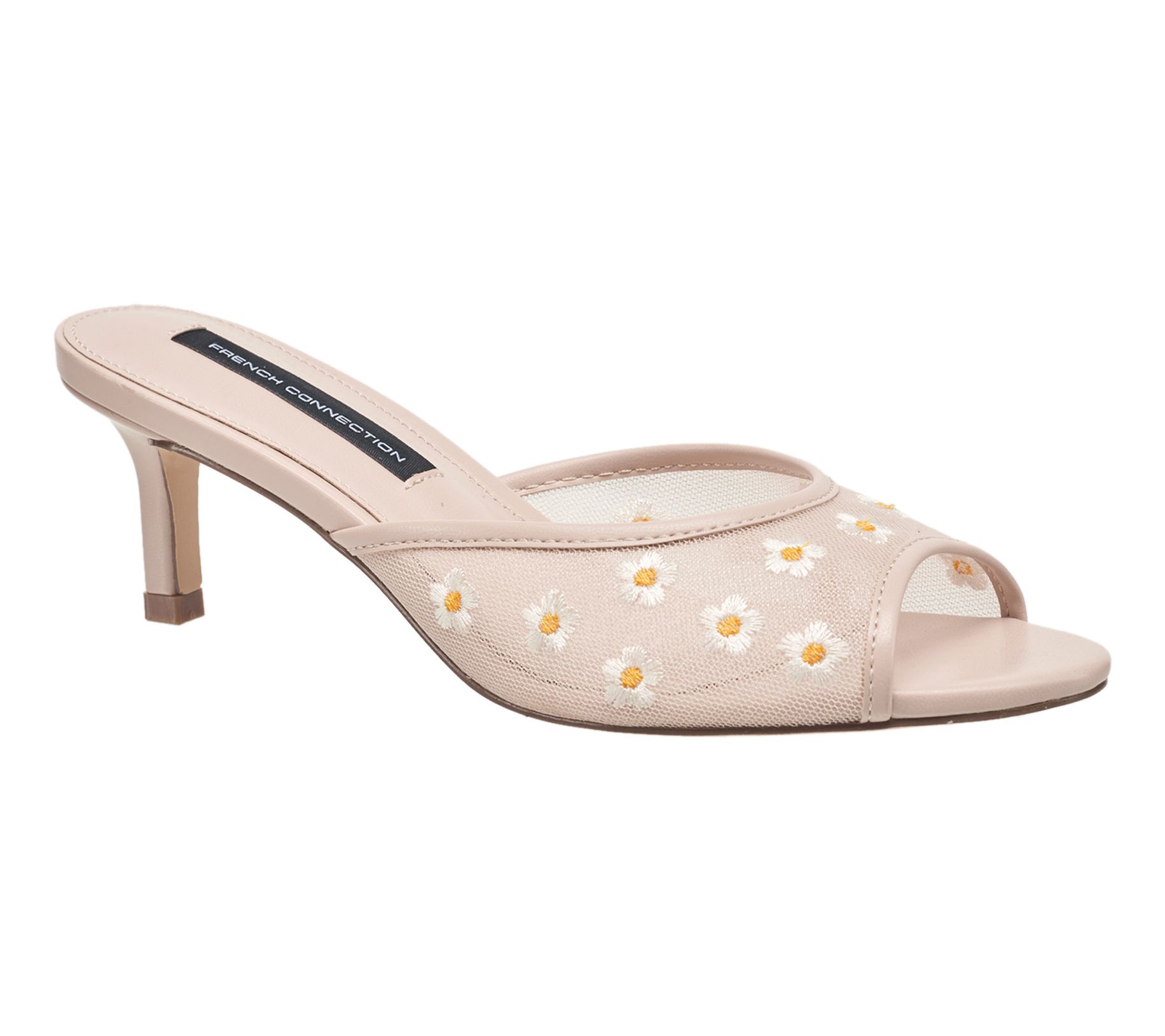 French Connection Nancy Mesh Embroidered Sandal