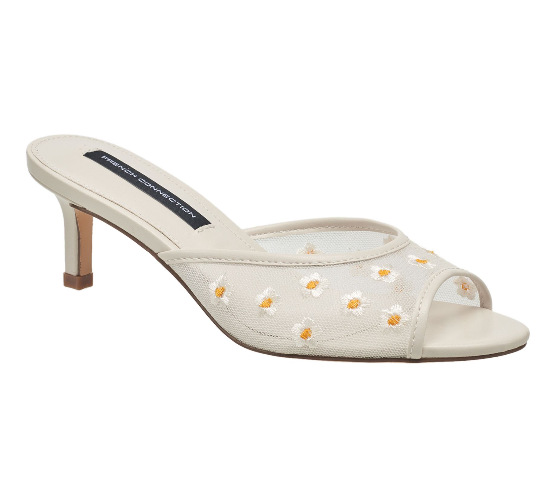 French Connection Nancy Mesh Embroidered Sandal