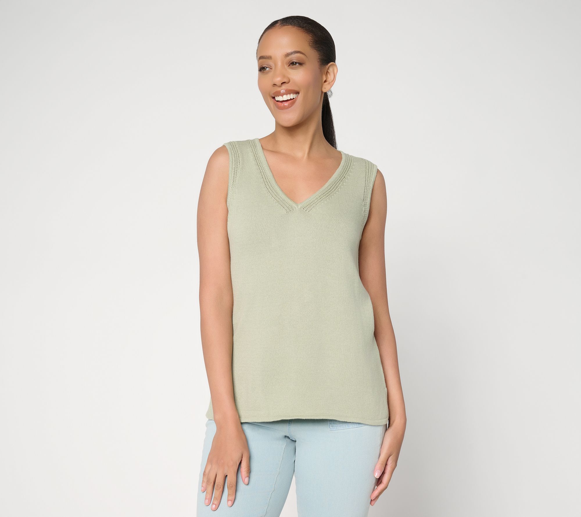 Belle by Kim Gravel V Neck Sweater Tank