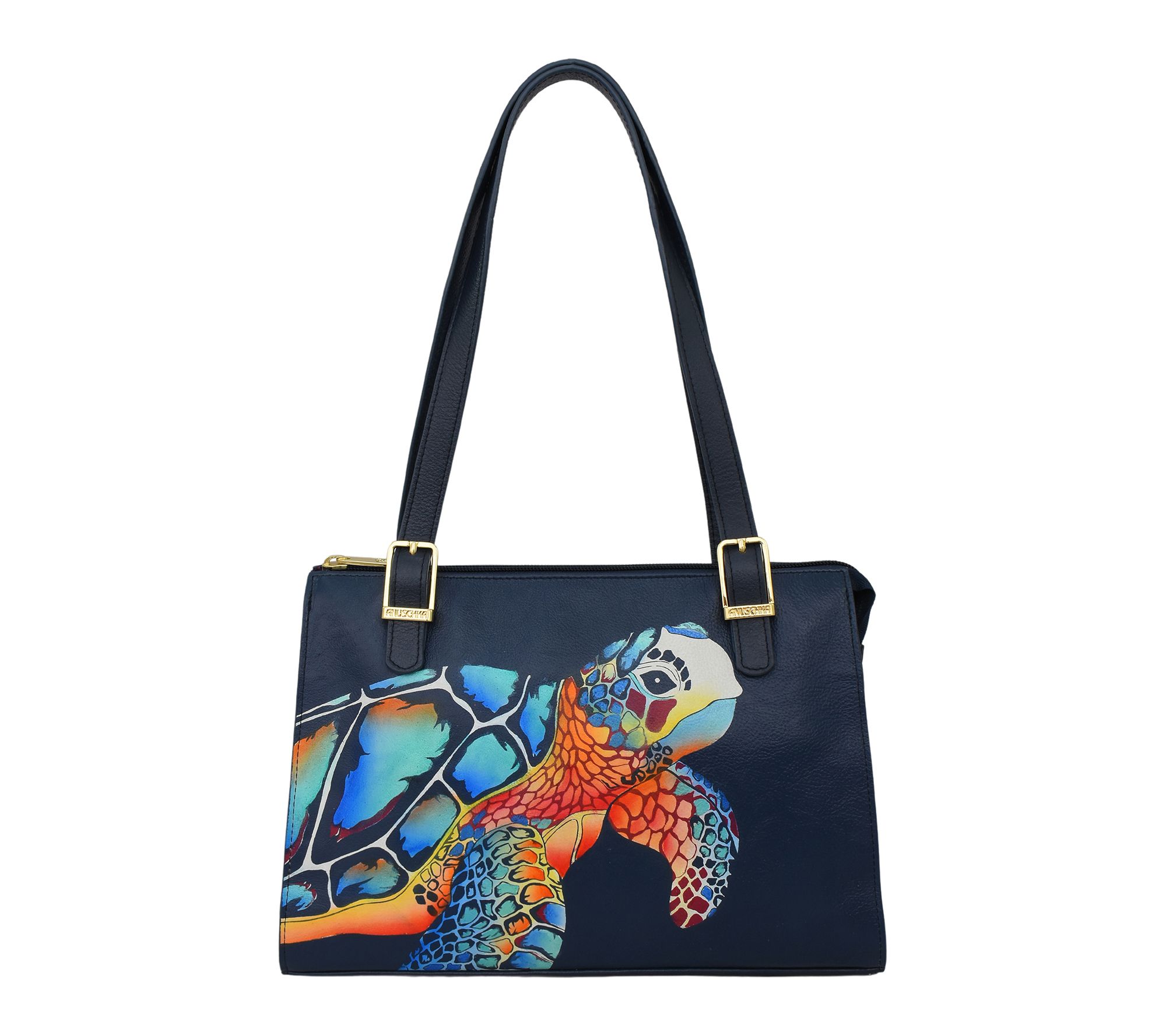 Anushcka Painted Leather Large Shoulder Bag