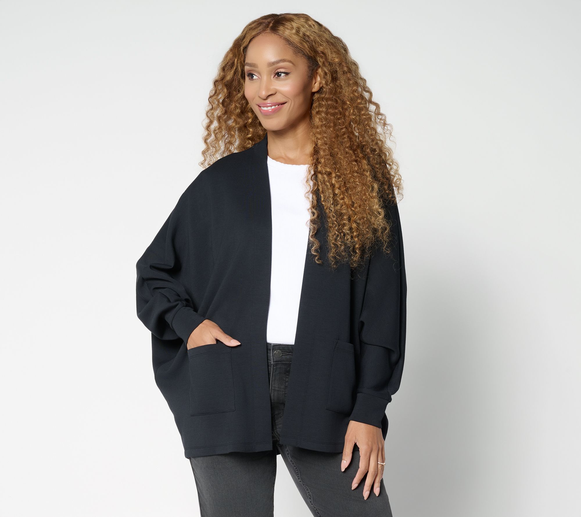 "As Is" Belle by Kim Gravel ScubaLuxe Le Chic Bat Wing Cardi