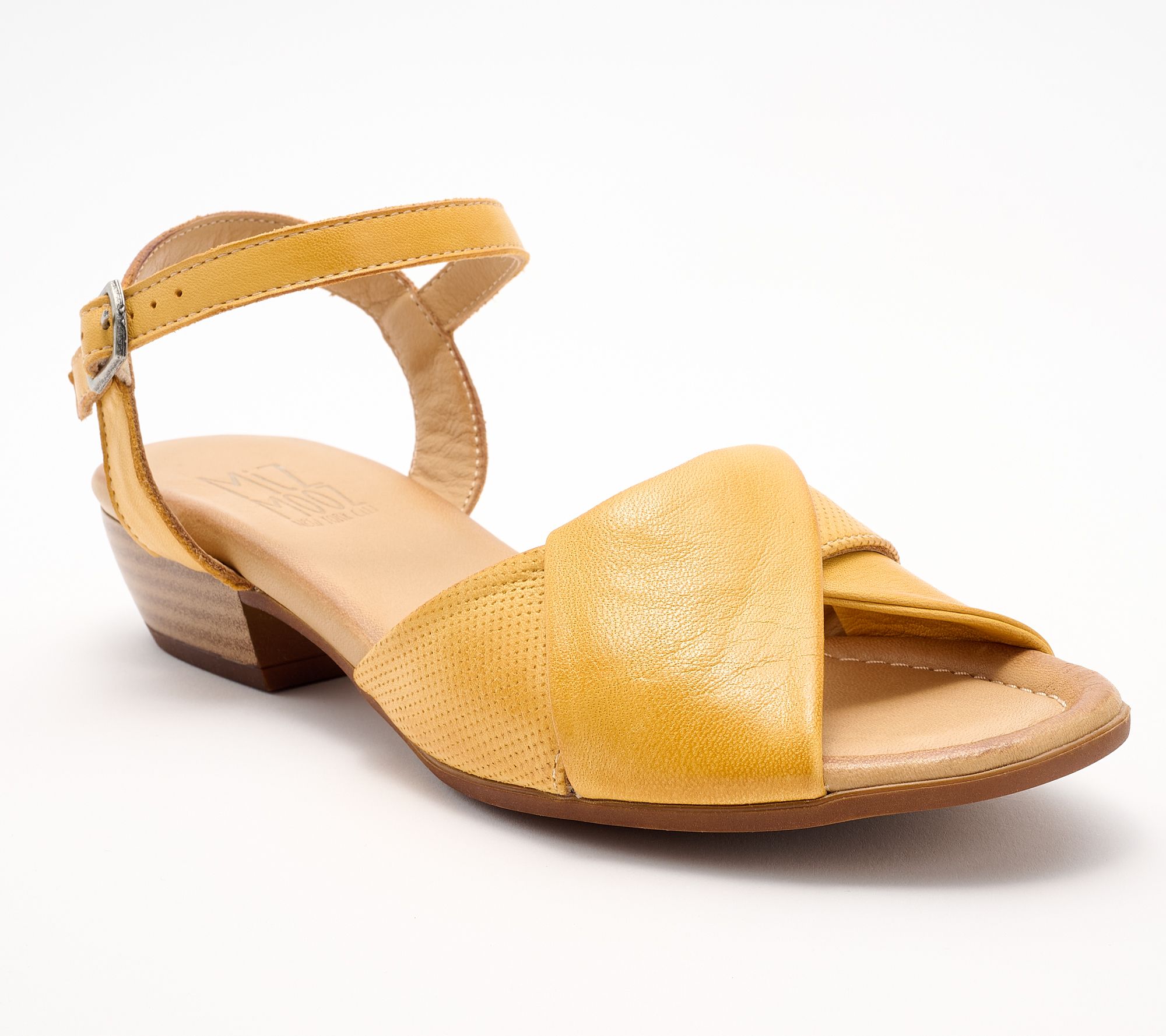 Miz Mooz Leather Adjustable Heeled Sandals - Caycee