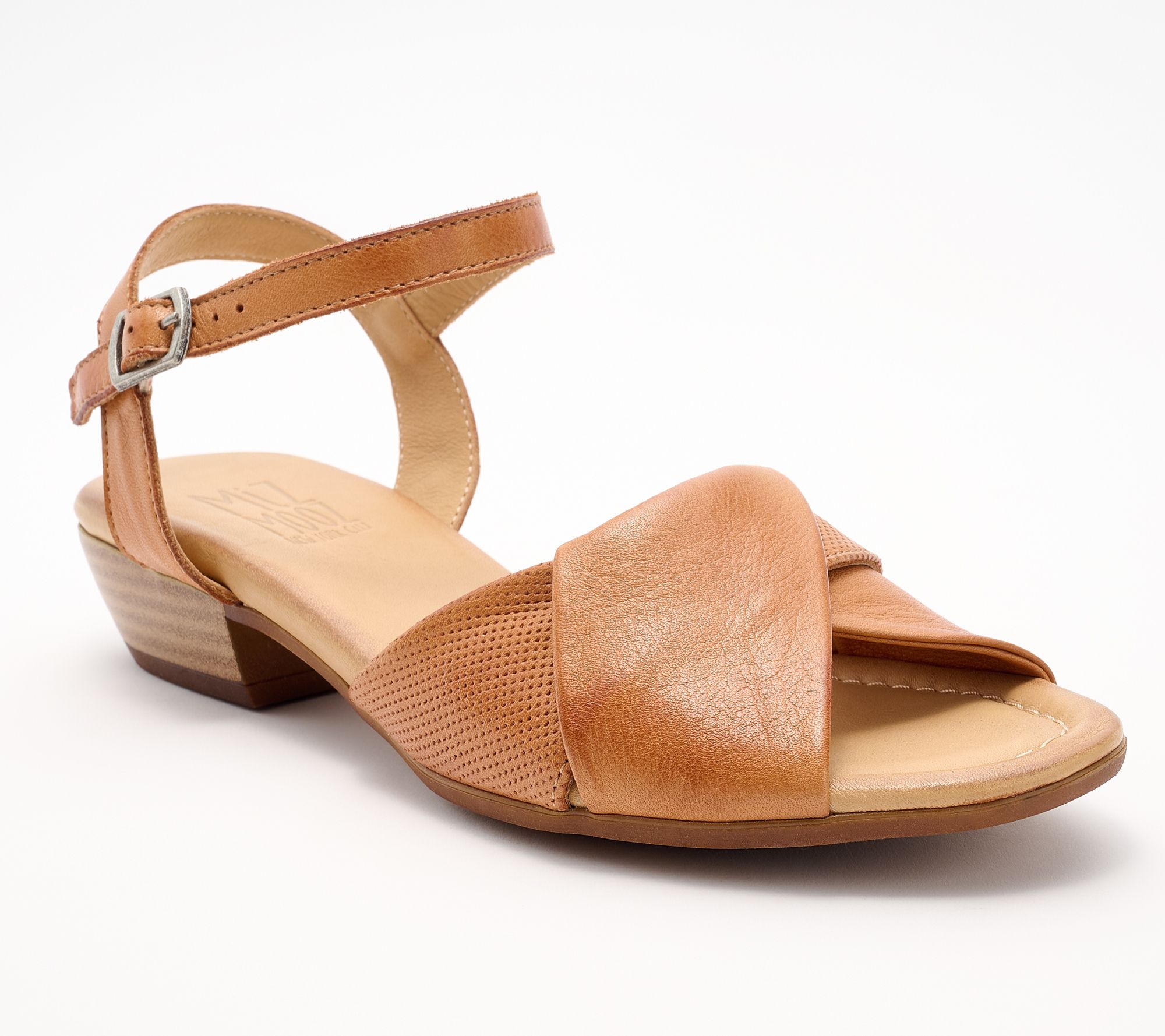 Miz Mooz Leather Adjustable Heeled Sandals - Caycee