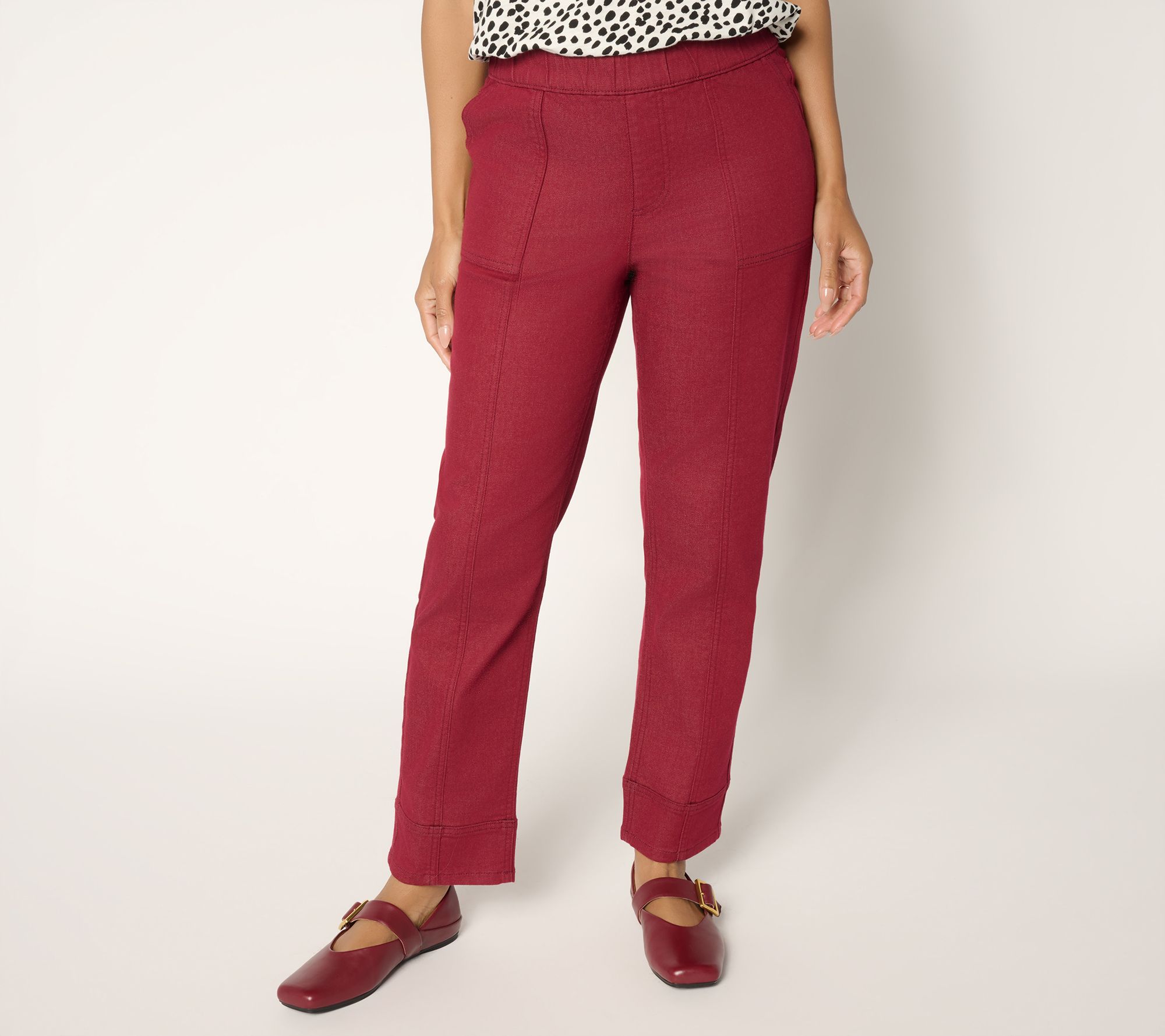 "As Is" LOGO by Lori Goldstein Regular Colored Tapered Leg Ankle Jeans