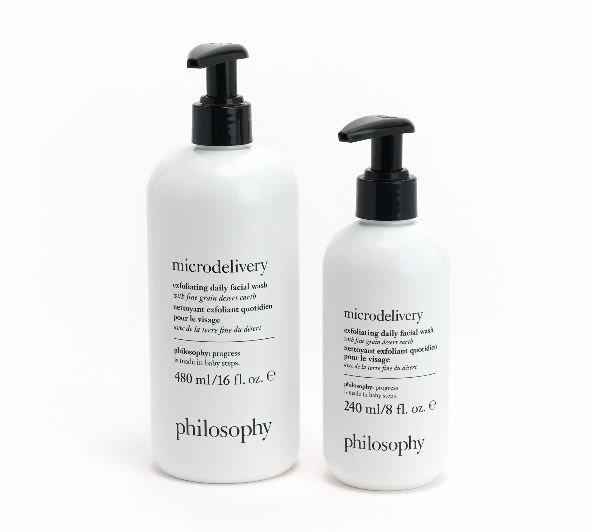 philosophy microdelivery 16oz & 8oz exfoliating face wash set