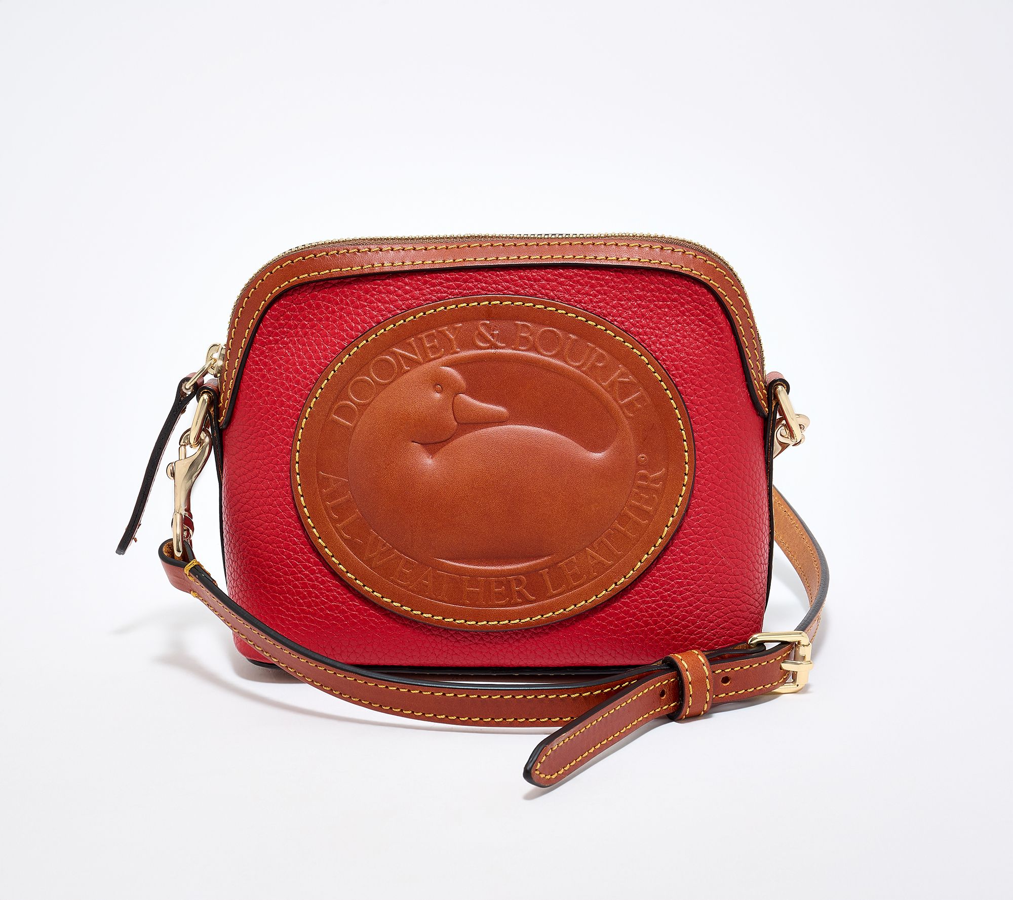 "As Is" Dooney & Bourke Leather Heritage Duck Domed Crossbody
