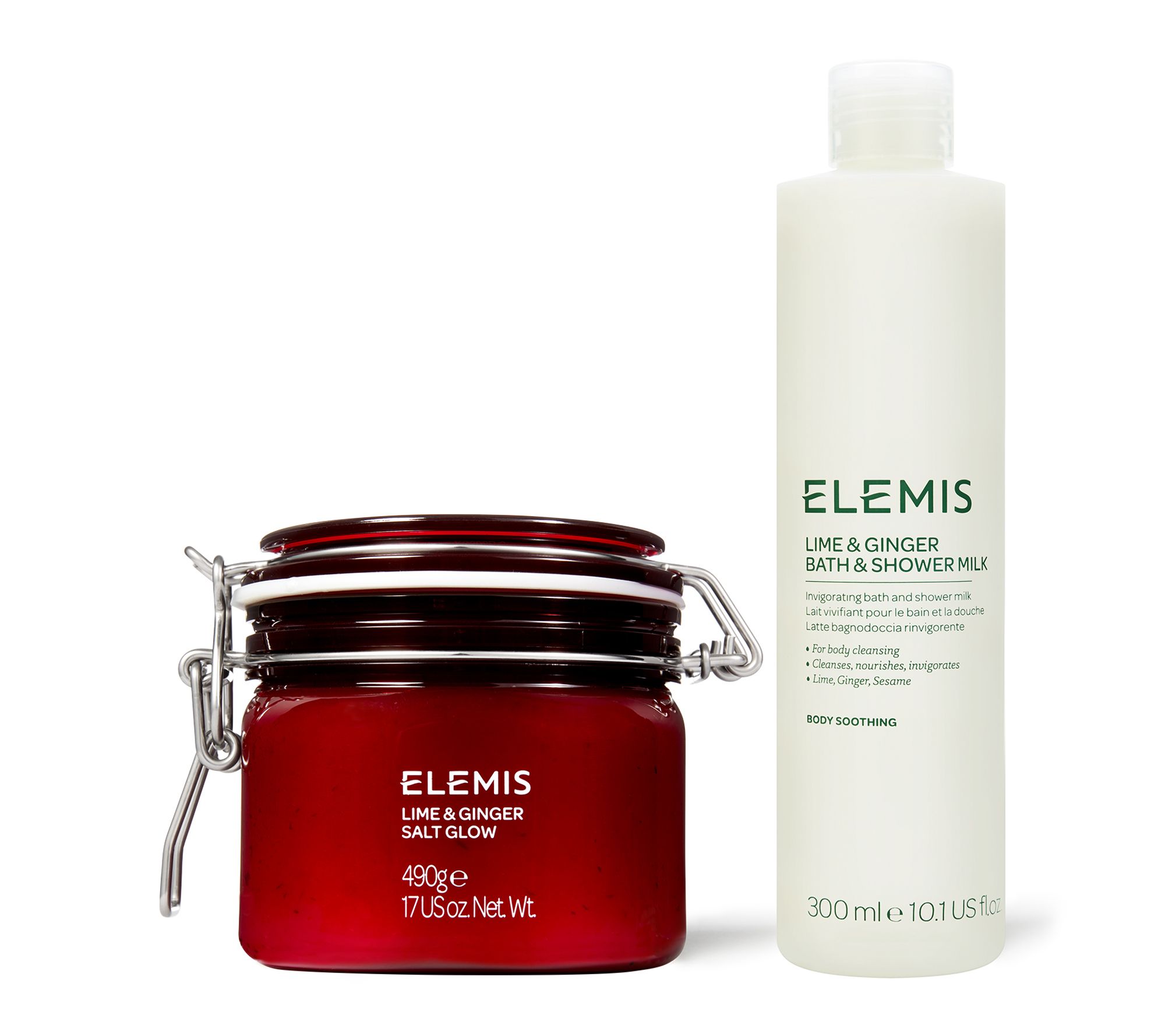ELEMIS Salt Glow Scrub with Bath & Shower Milk - Choice of Set