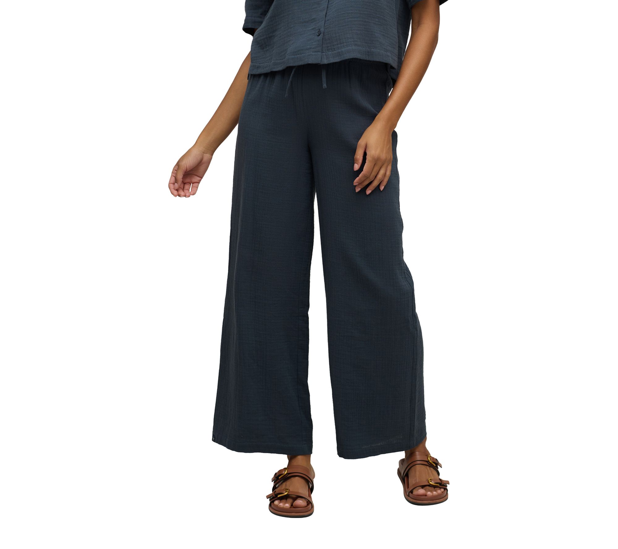 Barefoot Dreams Cotton Gauze Wide Leg Pant