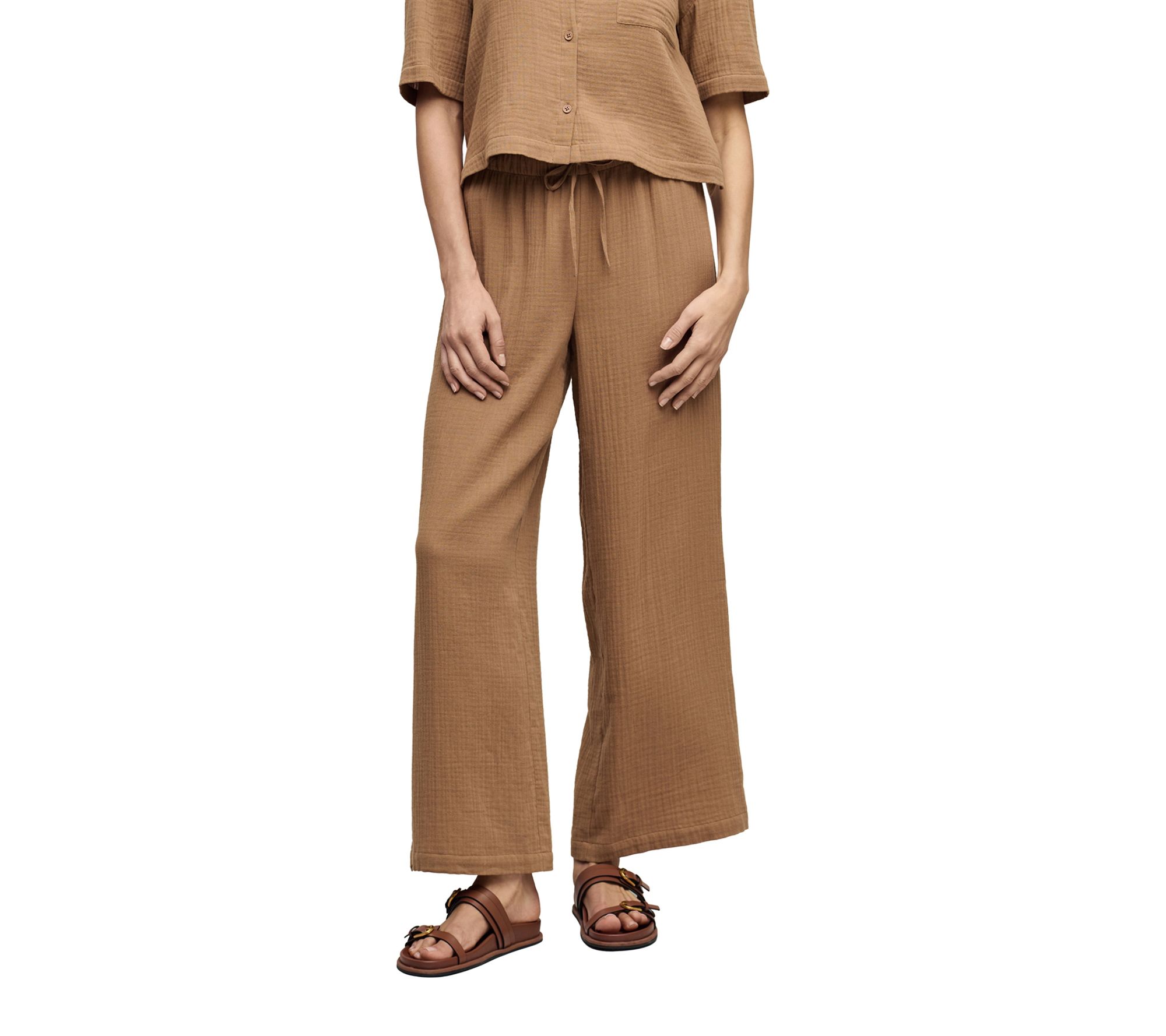 Barefoot Dreams Cotton Gauze Wide Leg Pant