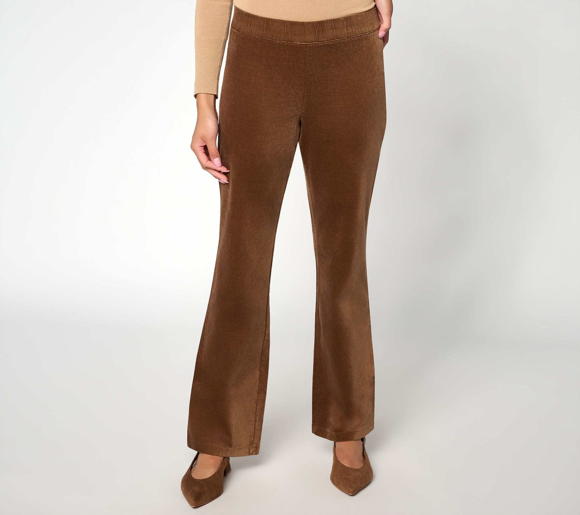 Dennis Basso Regular Stretch Corduroy Boot Cut Pull-On Pant