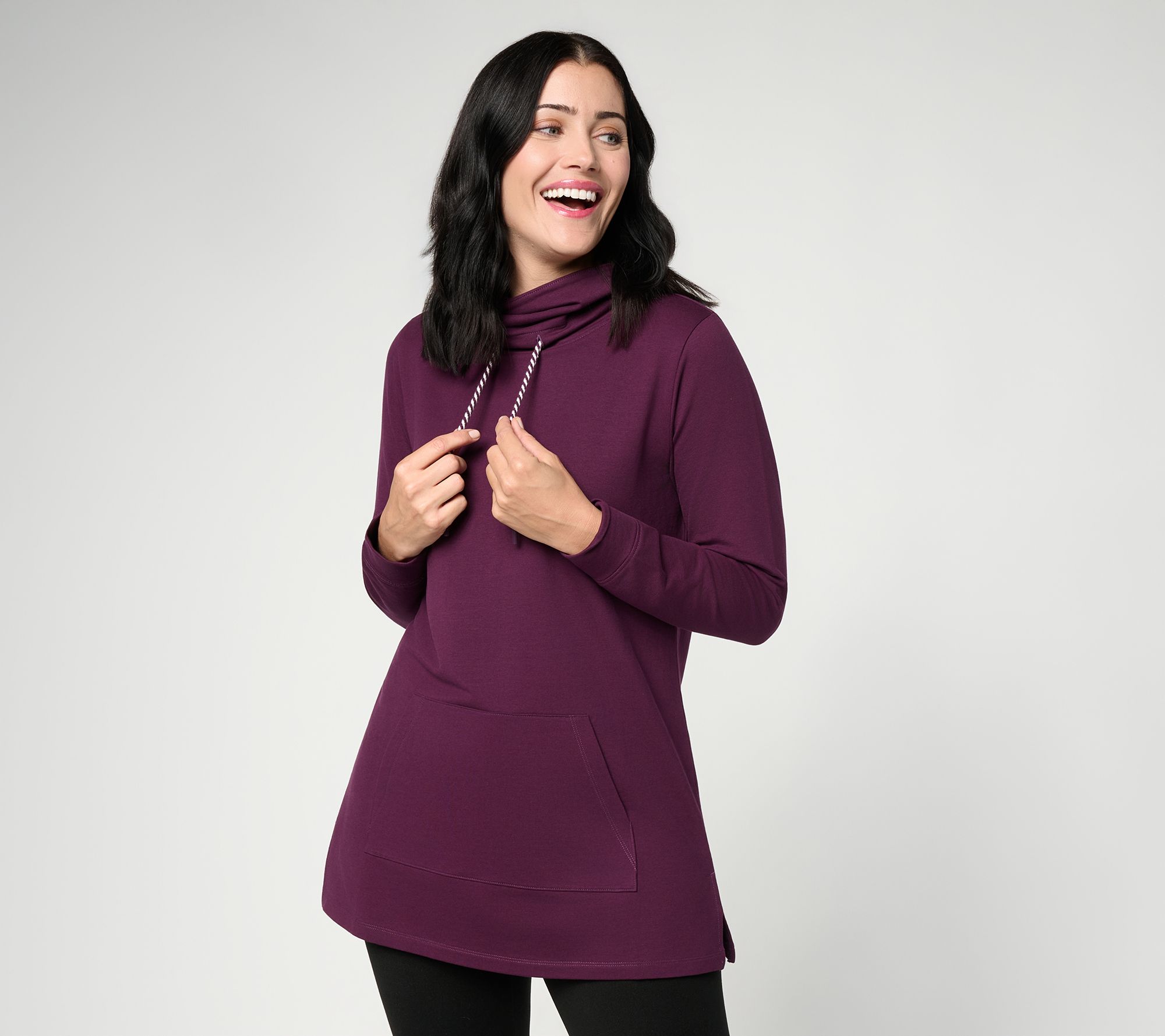 Denim & Co. Active Regular French Terry Pullover Tunic