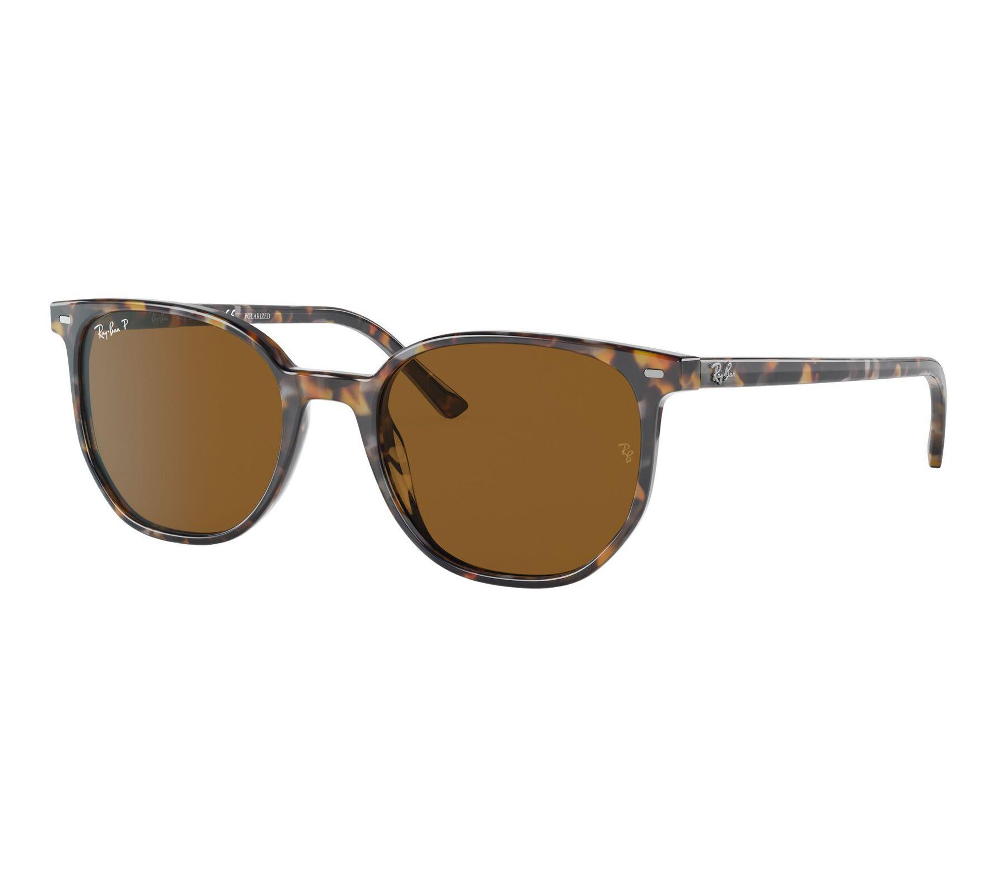 Ray-Ban Polarized Elliot Sunglasses-Polished Havana Brown