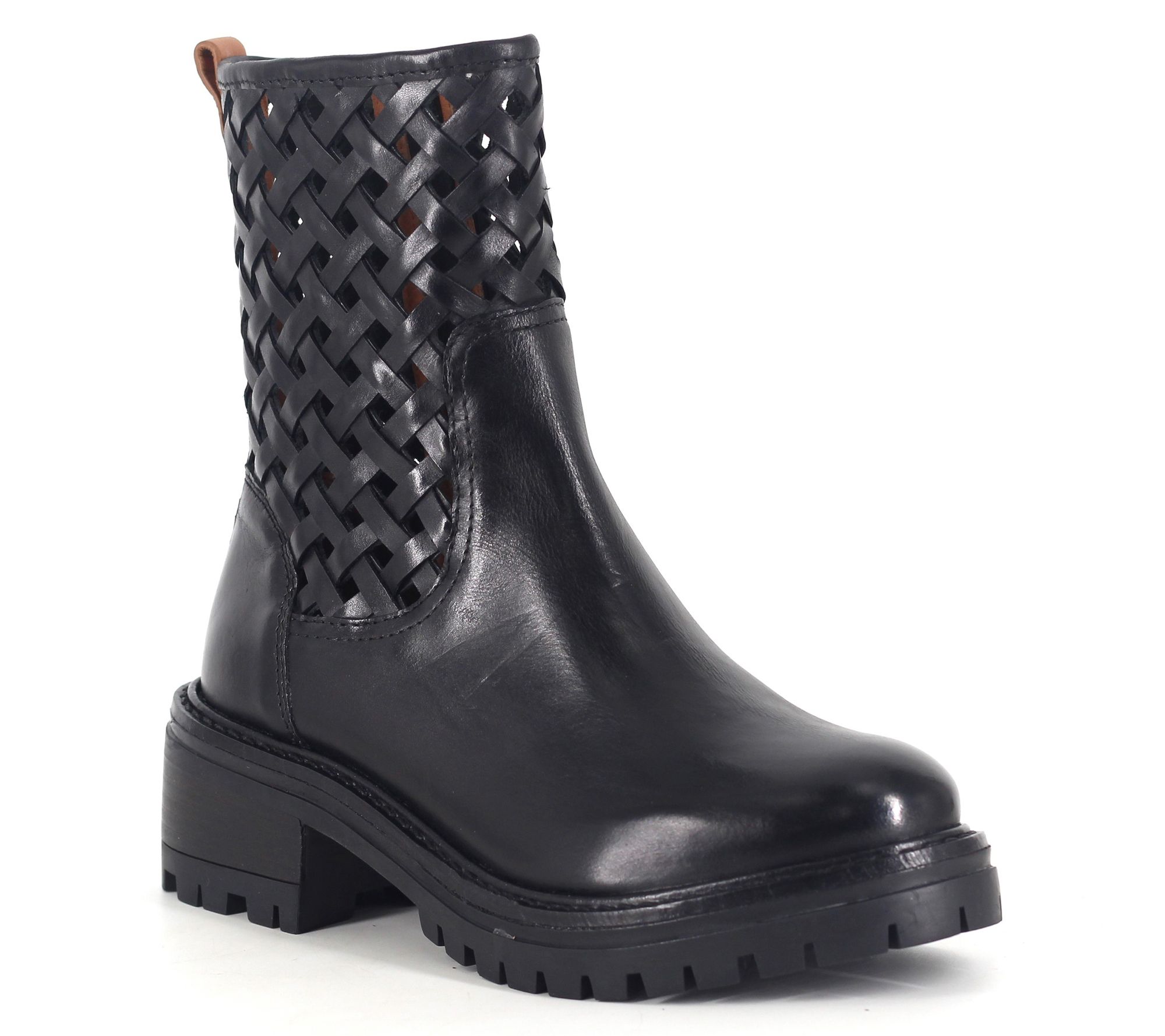 Gentle Souls by Kenneth Cole Woven Leather Ankle Boots -Bailah