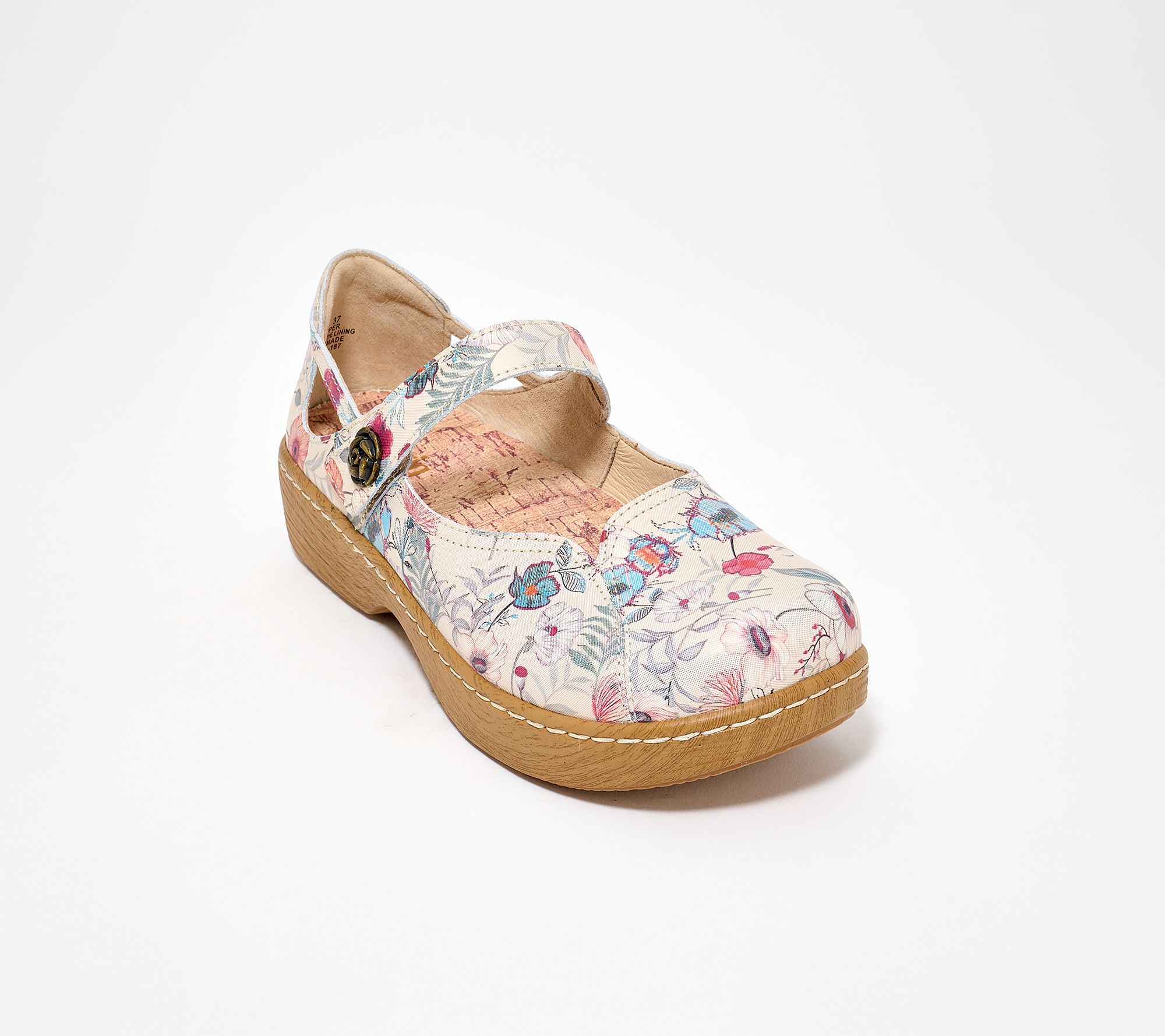 "As Is" Alegria Adjustable Leather Mary Janes- Onika