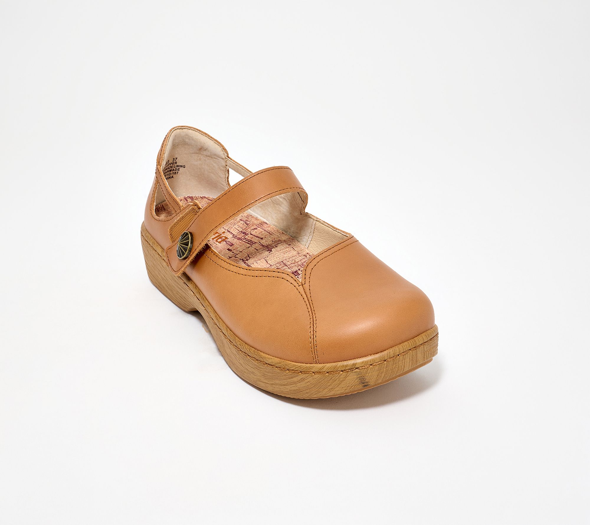 "As Is" Alegria Adjustable Leather Mary Janes- Onika