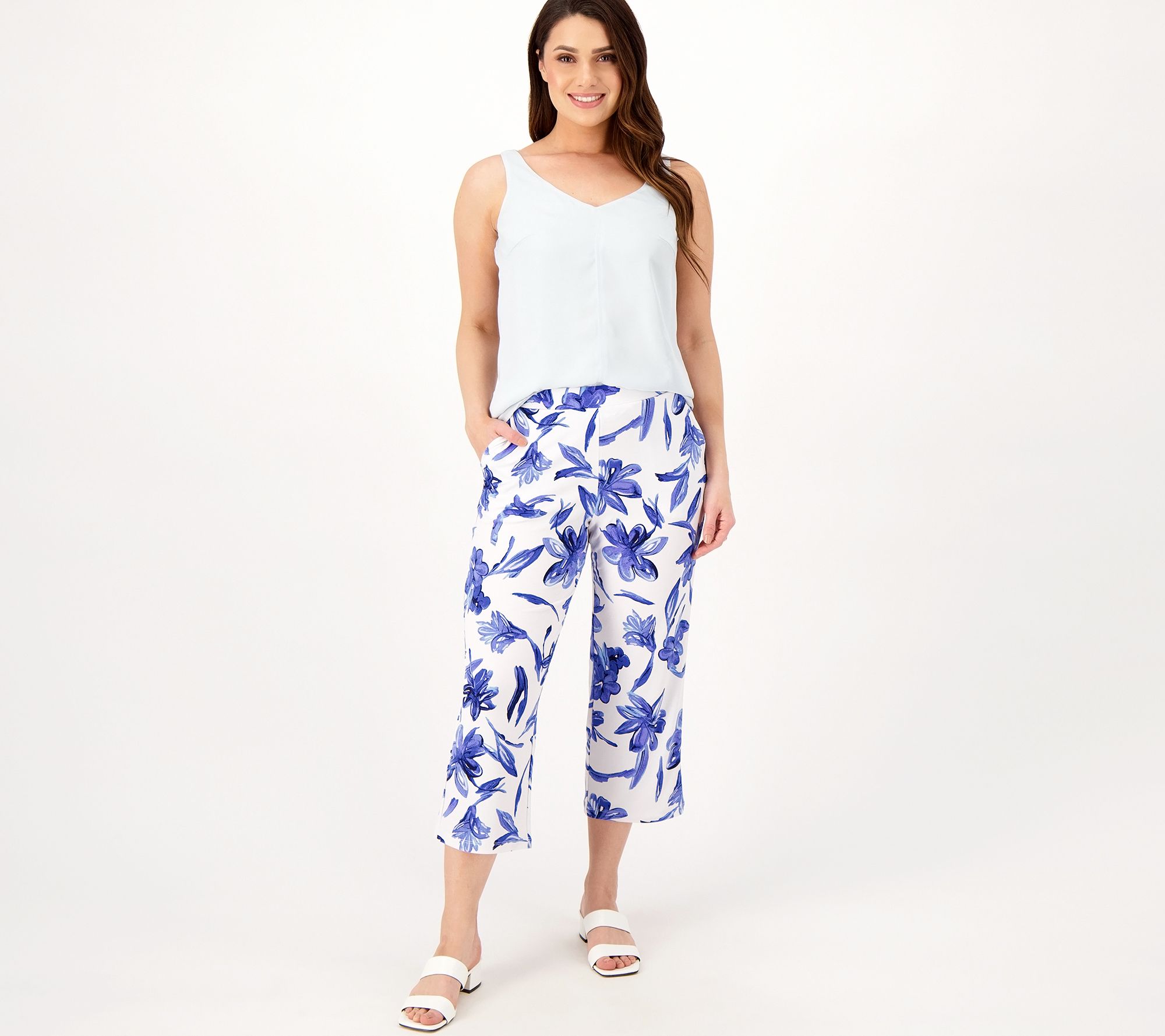 Susan Graver Printed Crop Pants