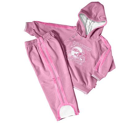 NFL Baltimore Ravens Toddler Girls Hooded Fleece Jogging Set 