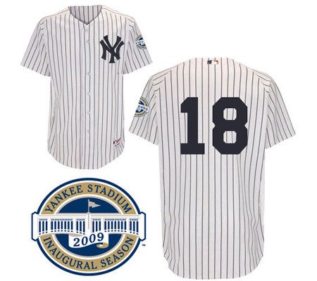 MLB Yankees Johnny Damon Jersey w/'09 InauguralStadium Patch 