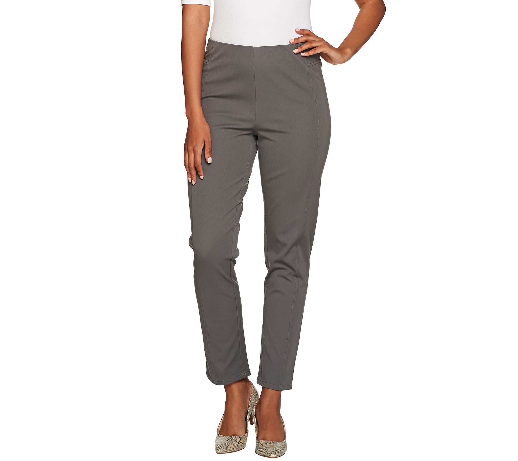 Isaac Mizrahi Live! Petite 24/7 Stretch Ankle Pants w/ Seams - QVC.com