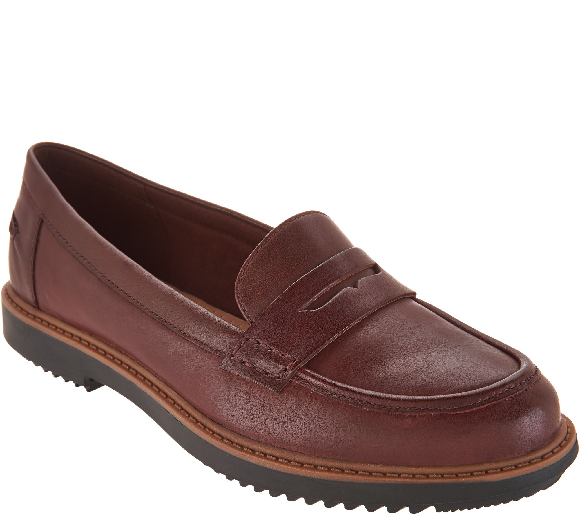 Clarks Leather Slip-on Loafers - Raisie Eletta - Page 1 — QVC.com