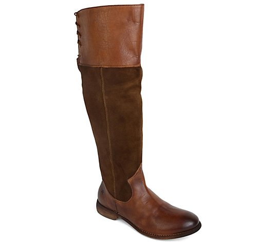 Roan Tall Leather Riding Boots - Natty
