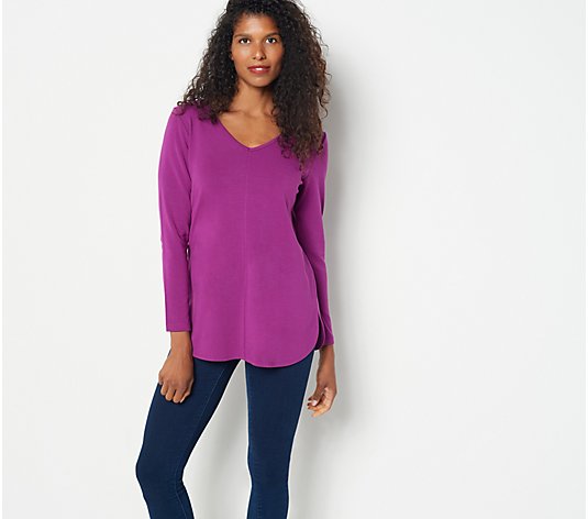 Attitudes by Renee Fine Spun Jersey Front Seamed Tunic