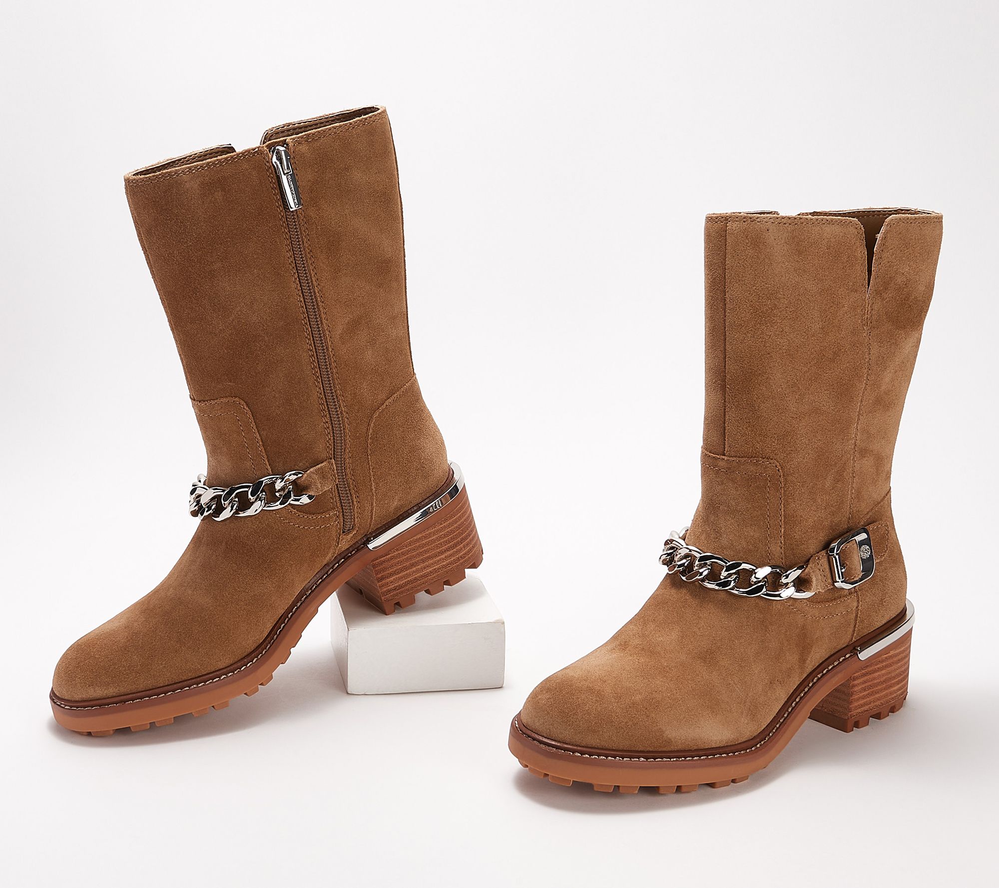 Vince Camuto Leather or Suede Mid-Calf Boots -Keshilla - A456245