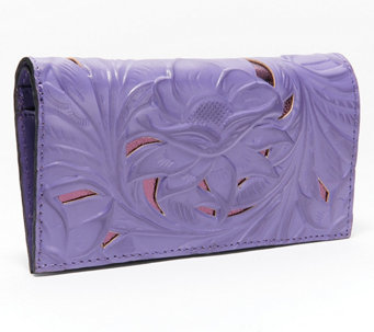 Patricia Nash Cutout Leather Tooled Evelyn Wallet - A484545