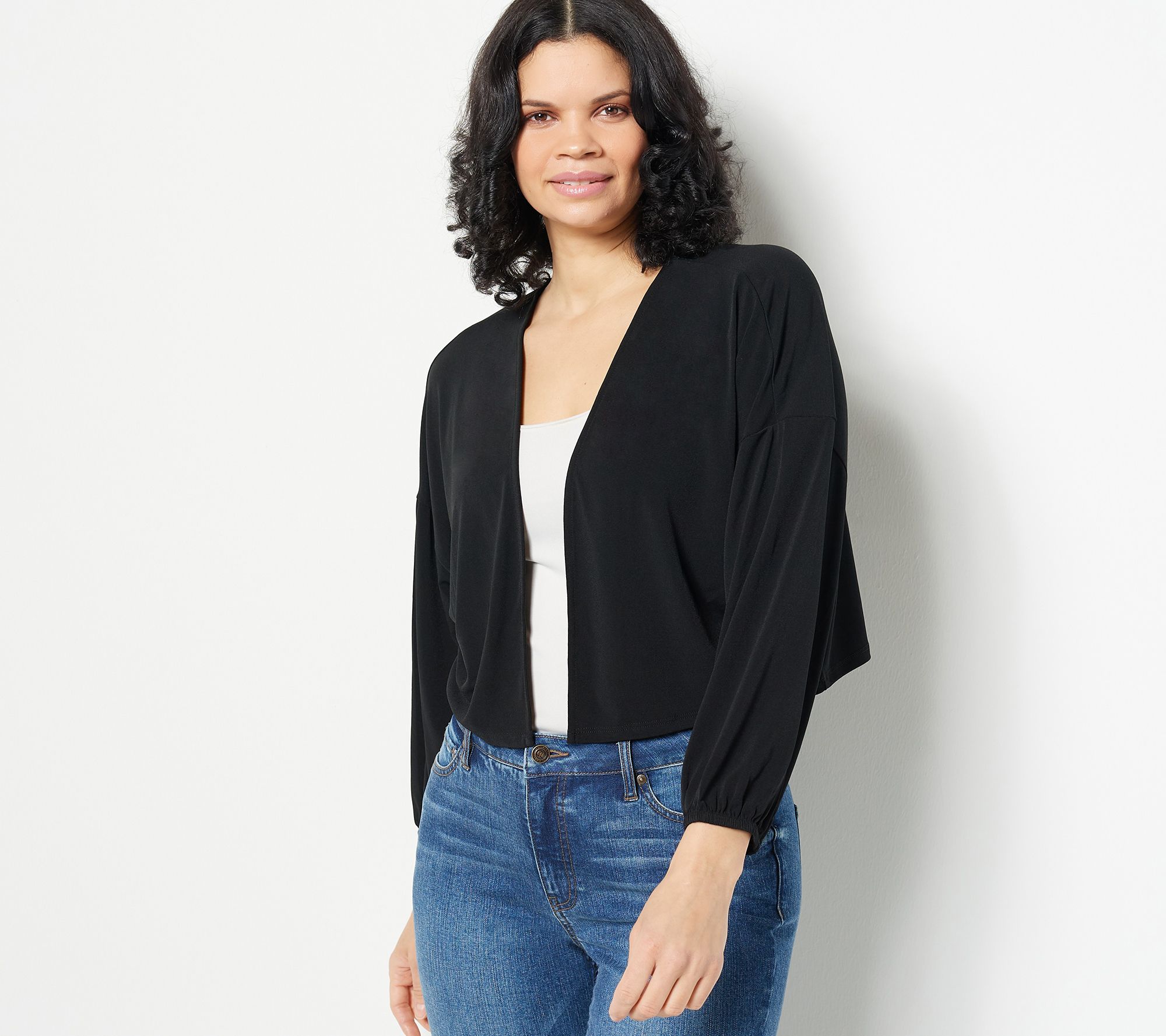 "As Is" Truth + Style Knit Jersey Cropped Jacket