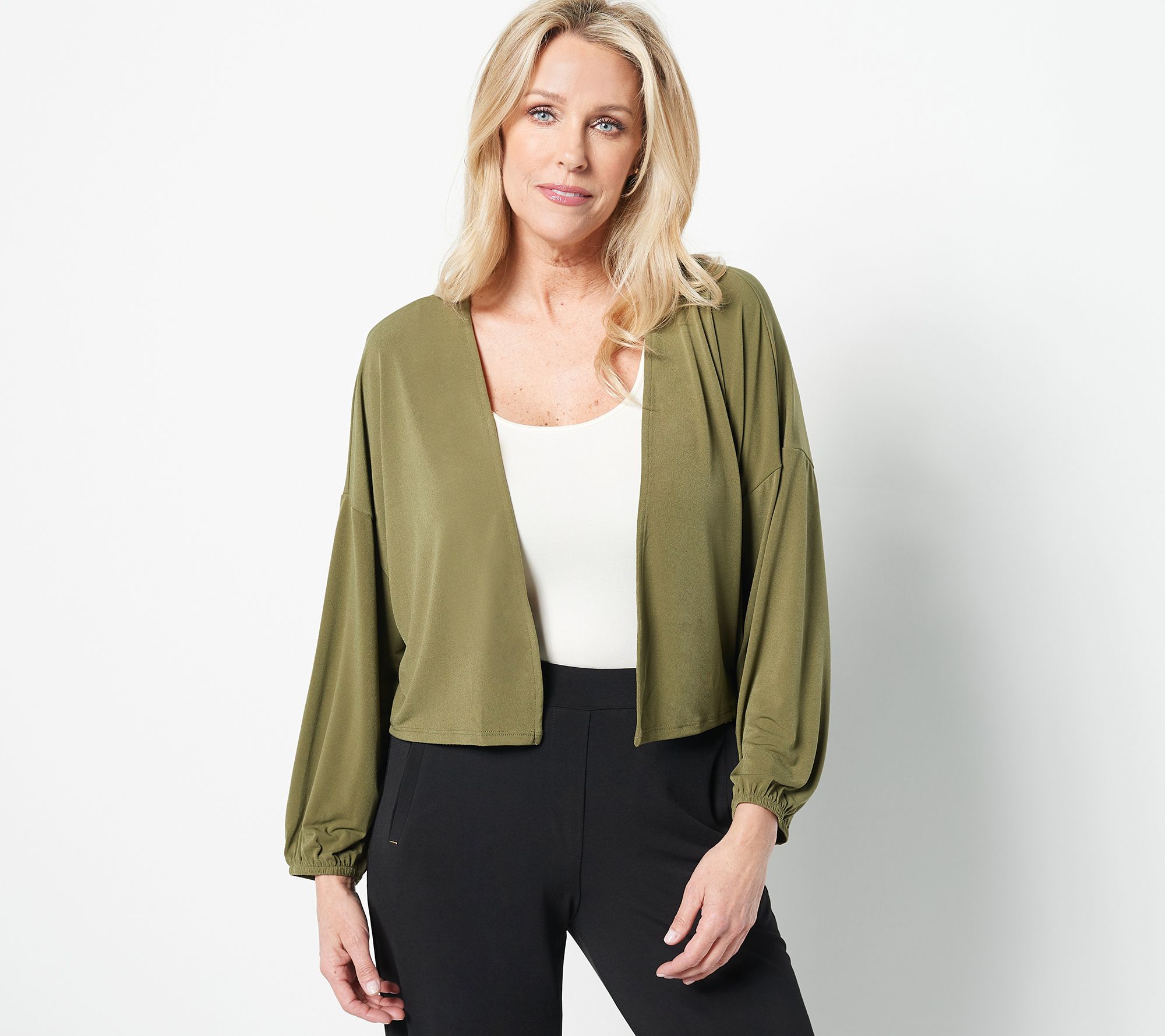 "As Is" Truth + Style Knit Jersey Cropped Jacket