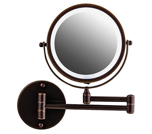 Ovente MFW70X7X 7" Circle Wall-Mounted Makeup Mirror