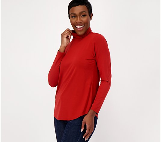 Susan Graver Weekend Essentials Cool Touch Mock Neck Tunic