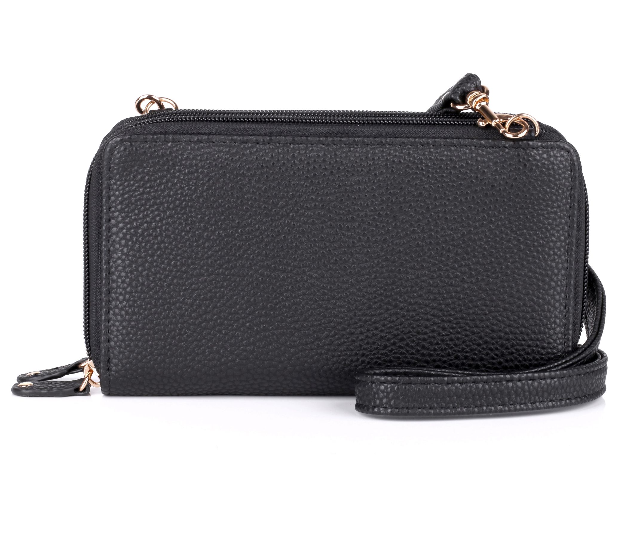 Julia Buxton RFID Ultimate Double Zip Organizer - Pebble