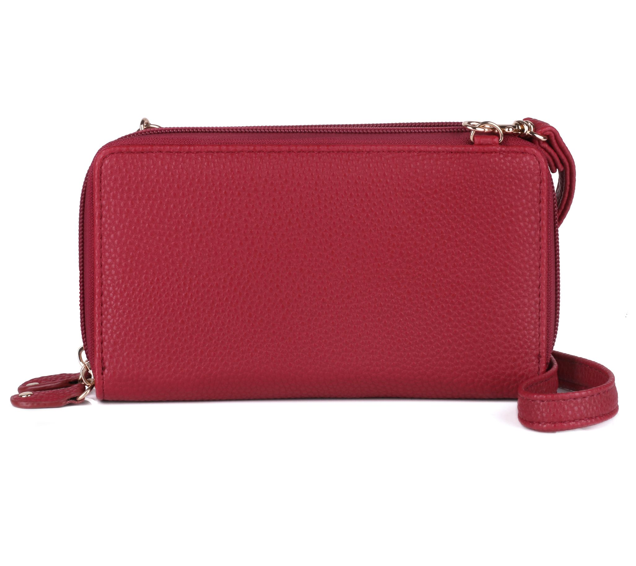 Julia Buxton RFID Ultimate Double Zip Organizer - Pebble