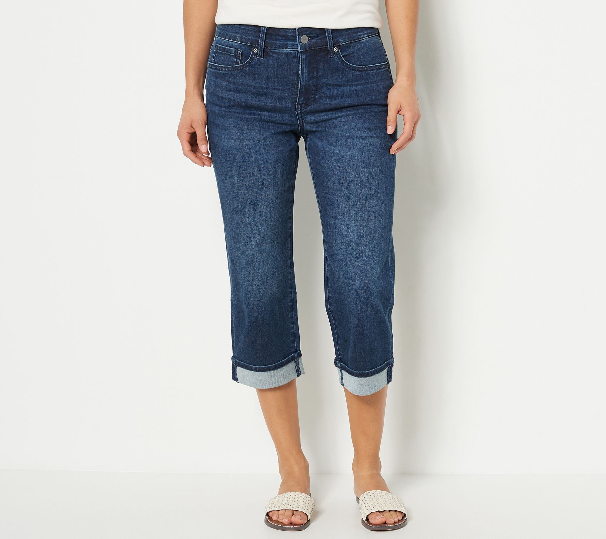NYDJ Marilyn Straight Crop Jeans with Cuff- Mesquite