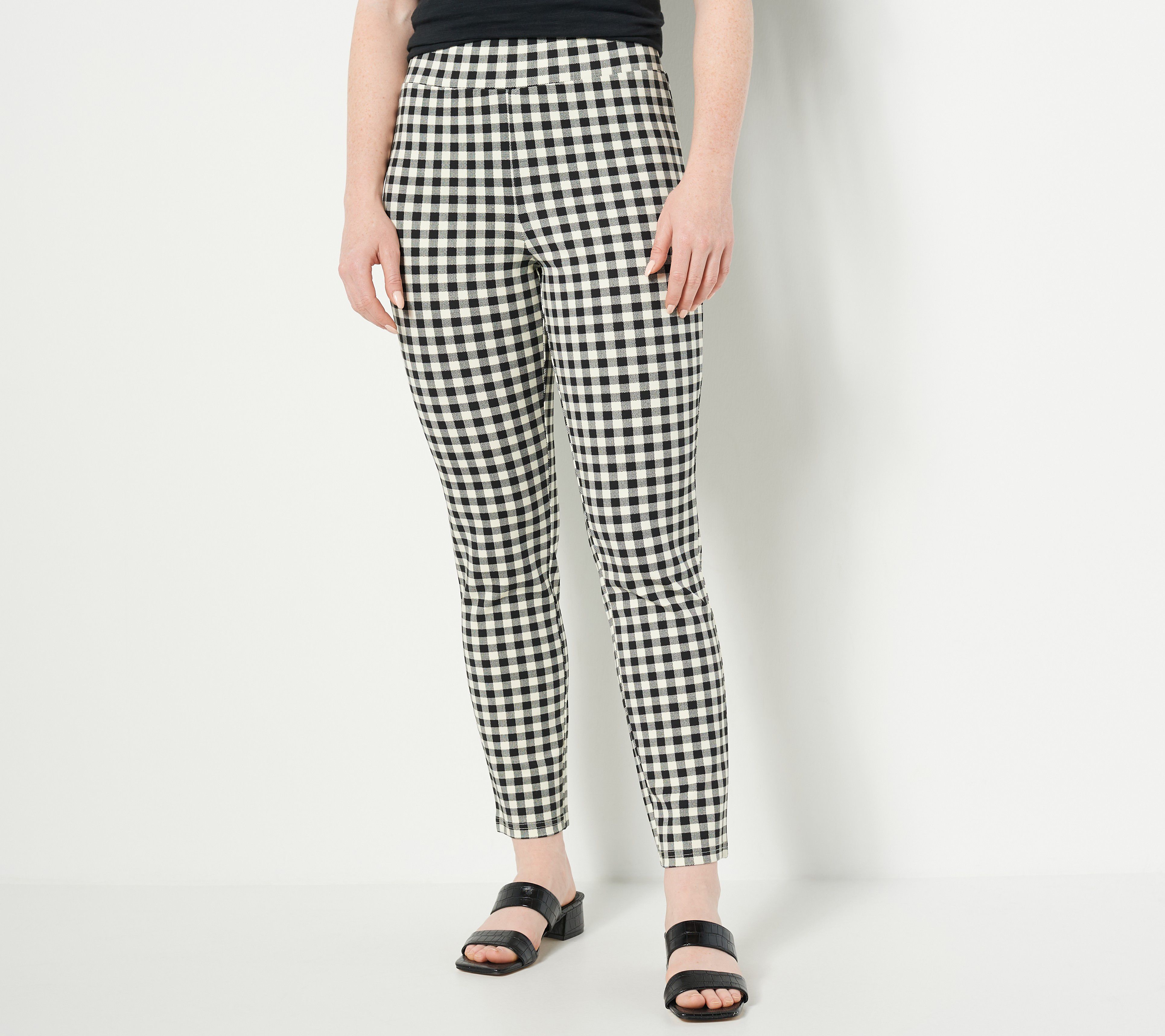 Studio Park x Leah Williams Regular Ponte Knit Slim Ankle Pants 