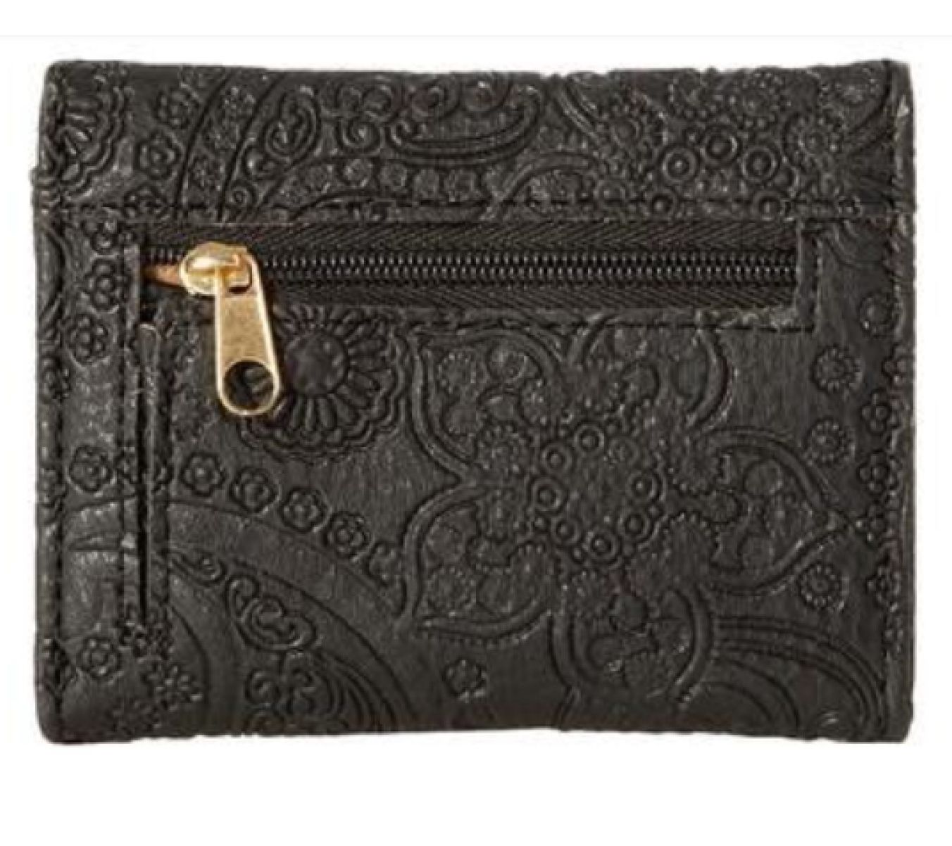 Stone Mountain Embossed Paisley Small Trifold WalletBlack