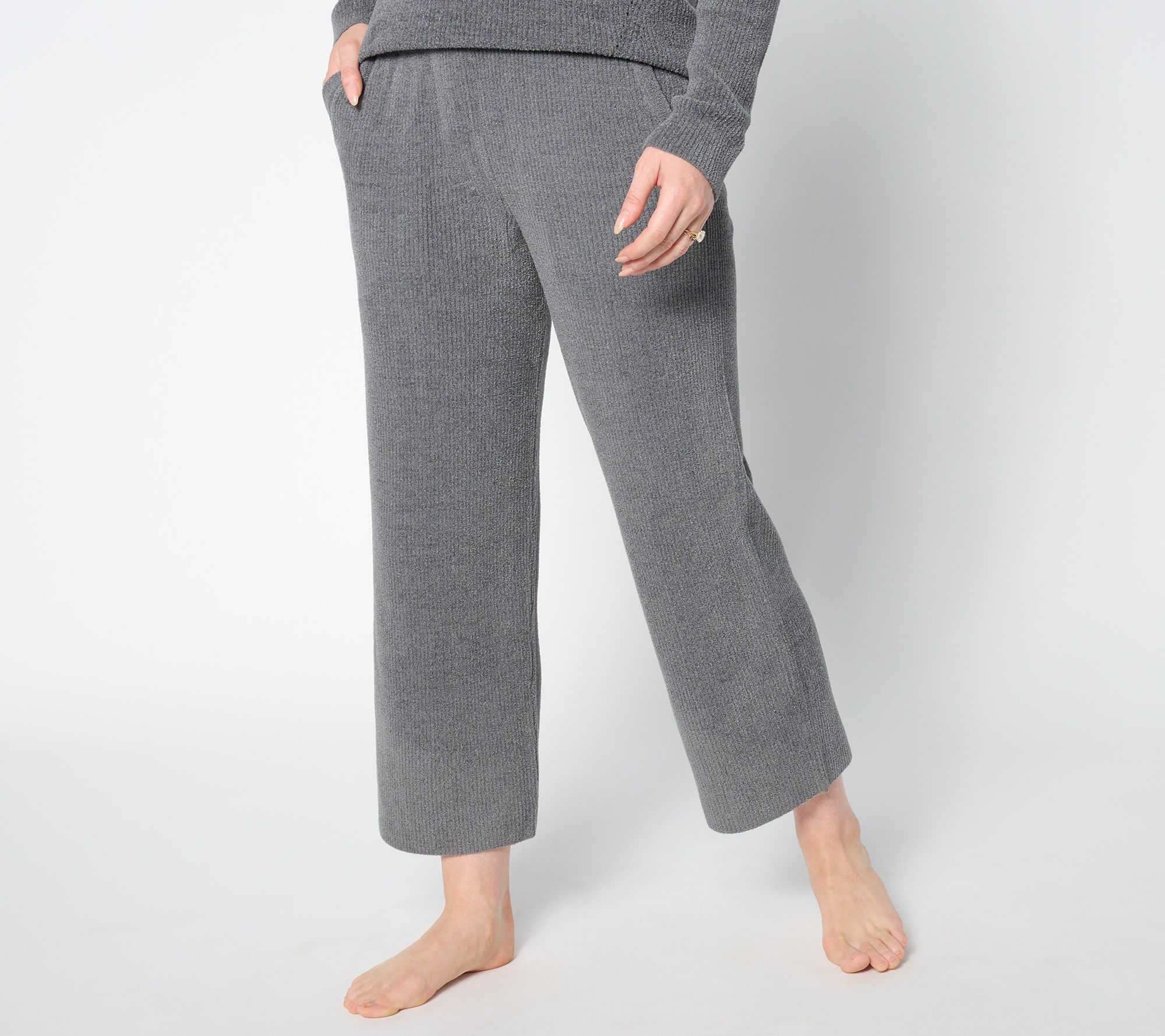 Barefoot Dreams CozyChic Ultra Lite Ribbed Cropped Pants - QVC.com