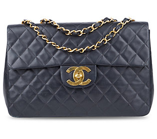 Pre-Owned Chanel Lambskin Diana Flap Small Black 