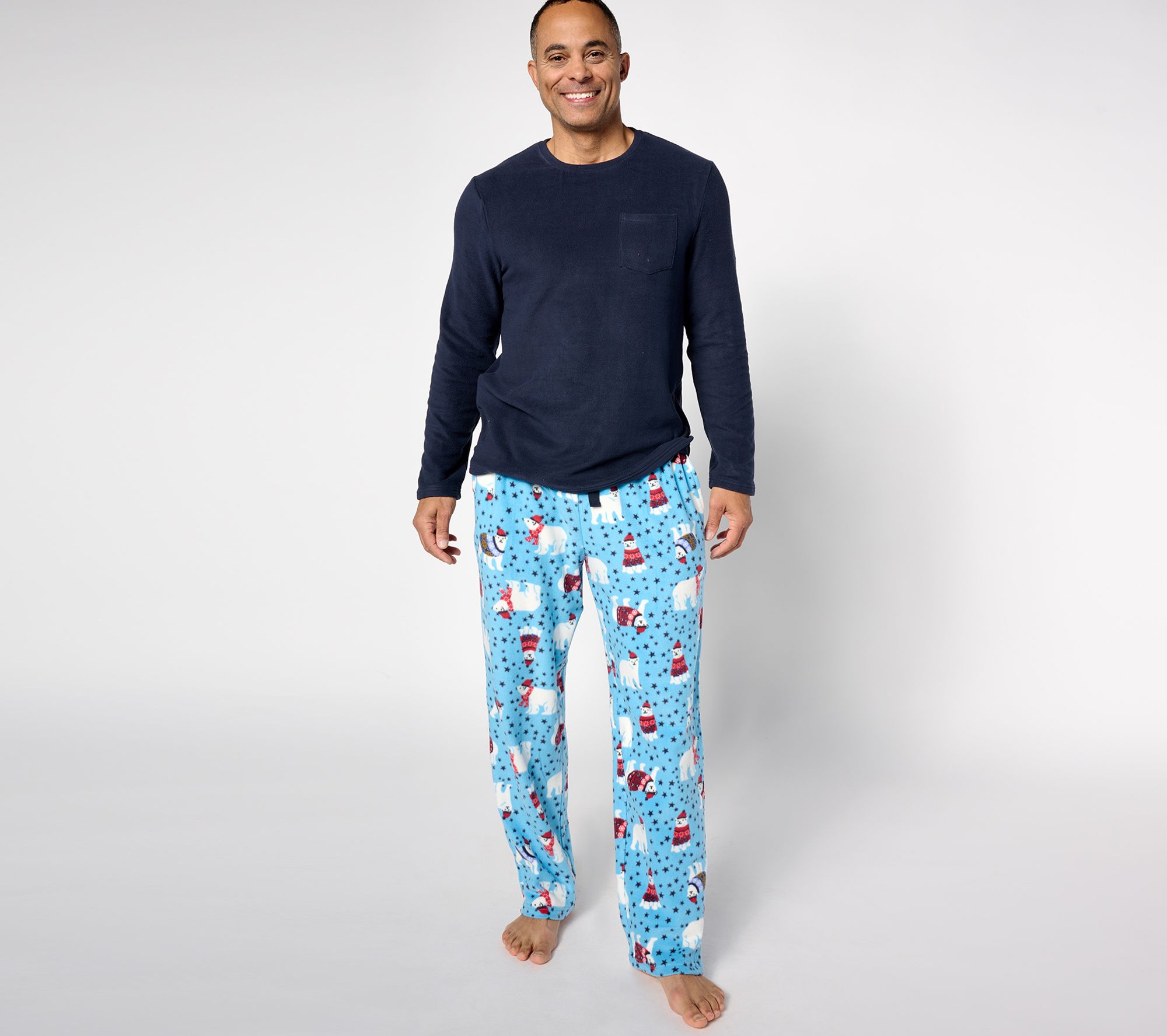 Cuddl Duds Regular Fleecewear with Stretch Pajama Set