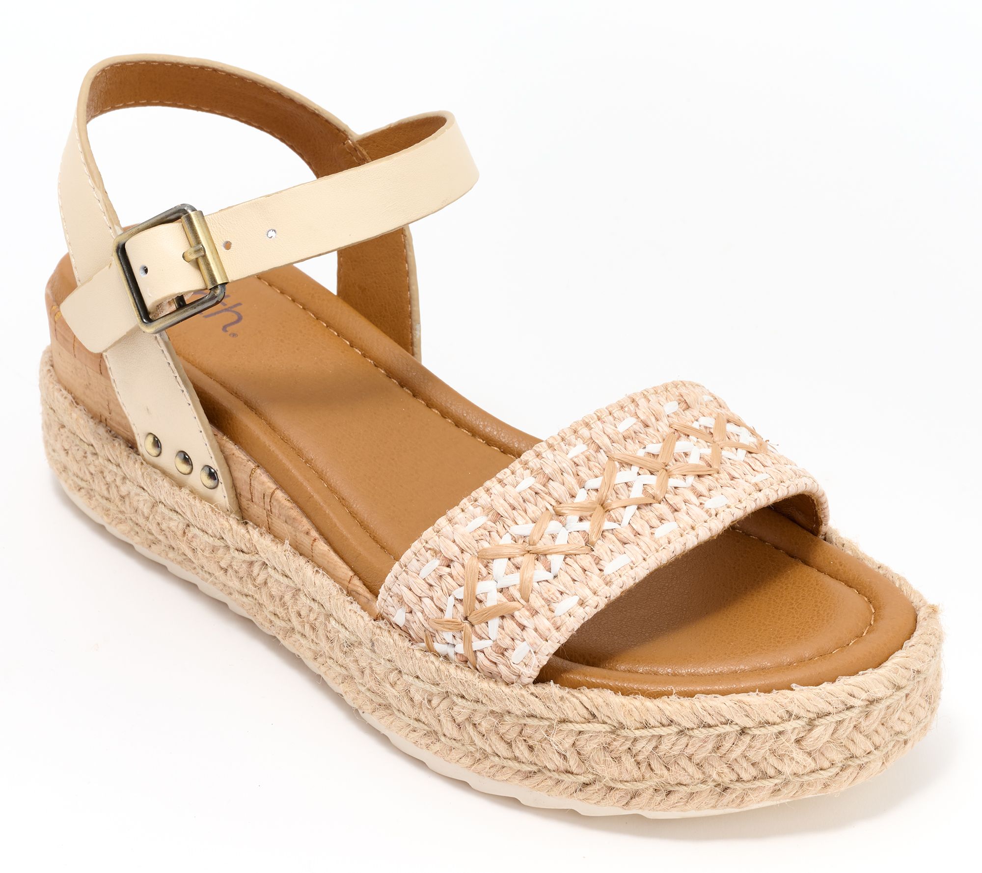 Earth Leather Espadrille Platform Sandals - Collins